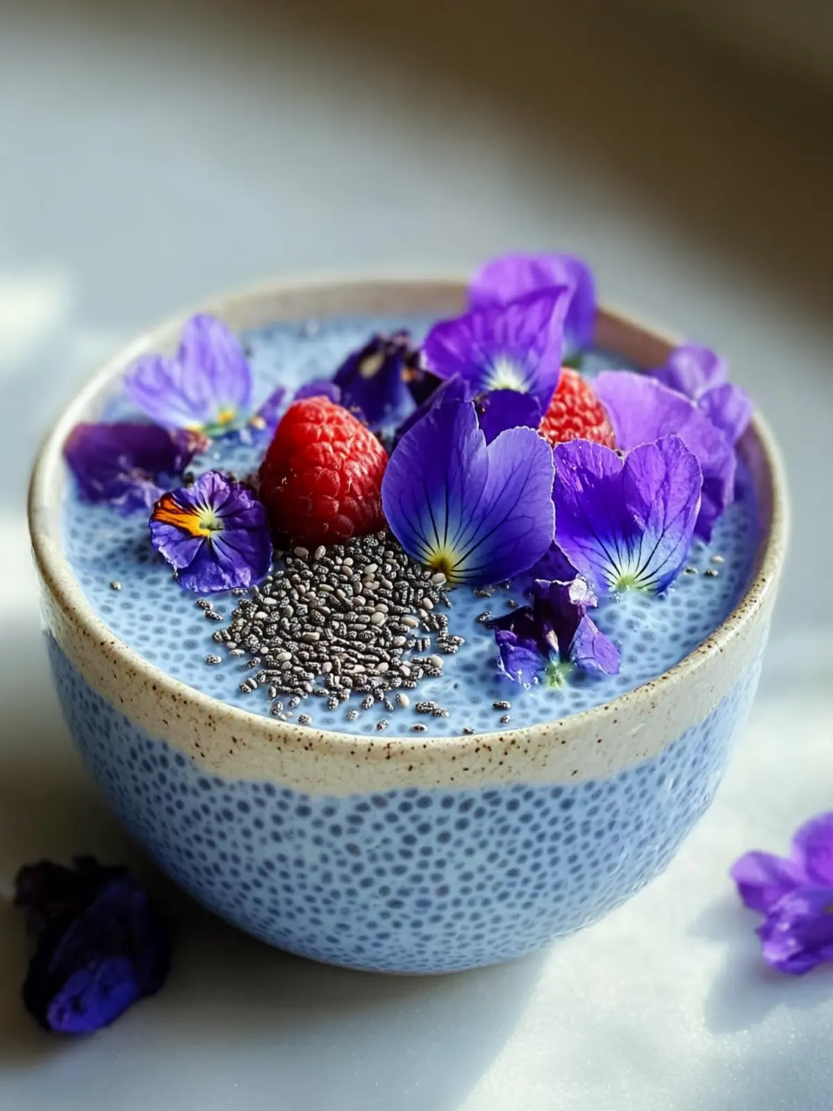 Wholesome Blue Chia Pudding with Butterfly Pea Flower Magic 2 Blue Chia Pudding with Butterfly Pea Flower