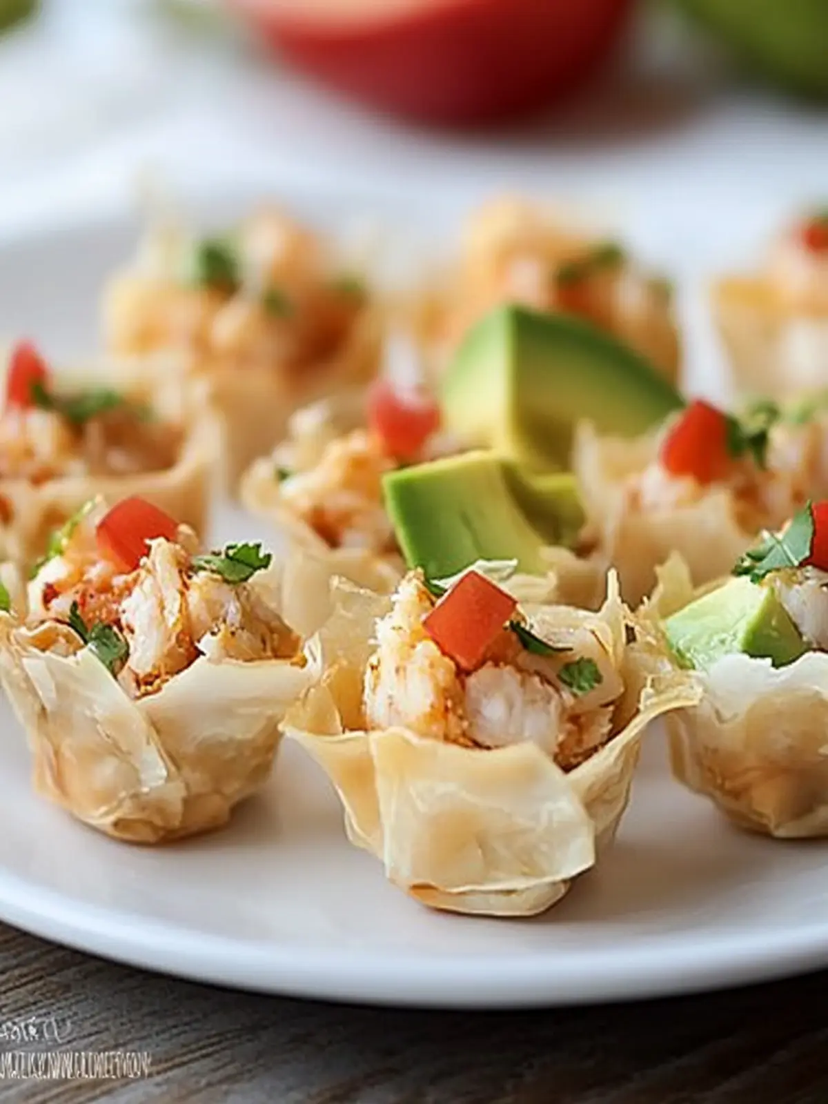 Crab and Avocado Phyllo Bites Ready in 20 Minutes! 3 Crab and Avocado Phyllo Bites