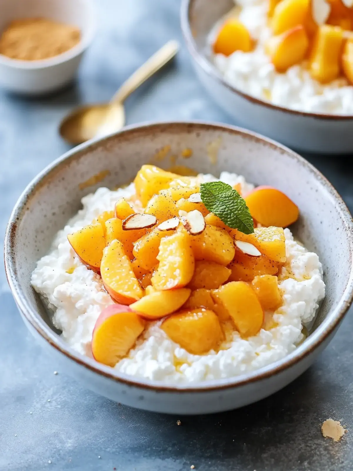 Peach Pie Cottage Cheese Bowls for a Quick Protein Boost 2 Peach Pie Cottage Cheese Bowls