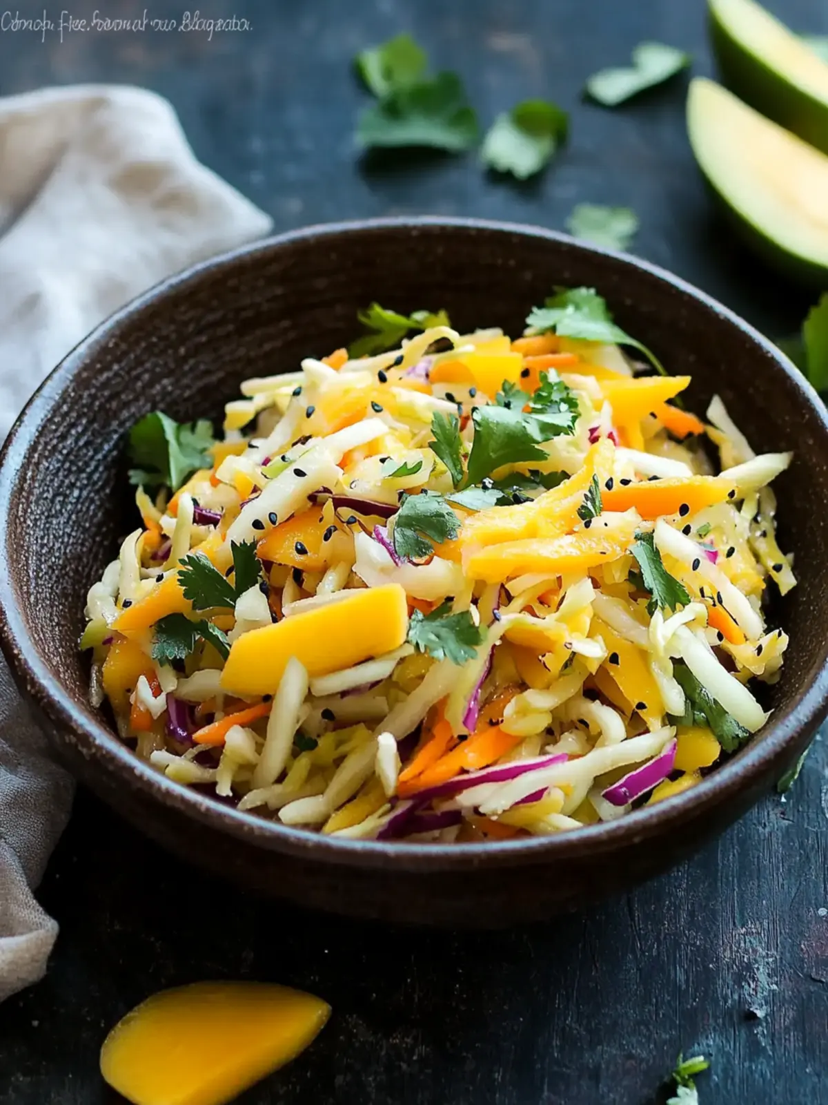Zesty Asian Slaw with Mango - A Refreshing Twist for Summer 3 Asian Slaw with Mango