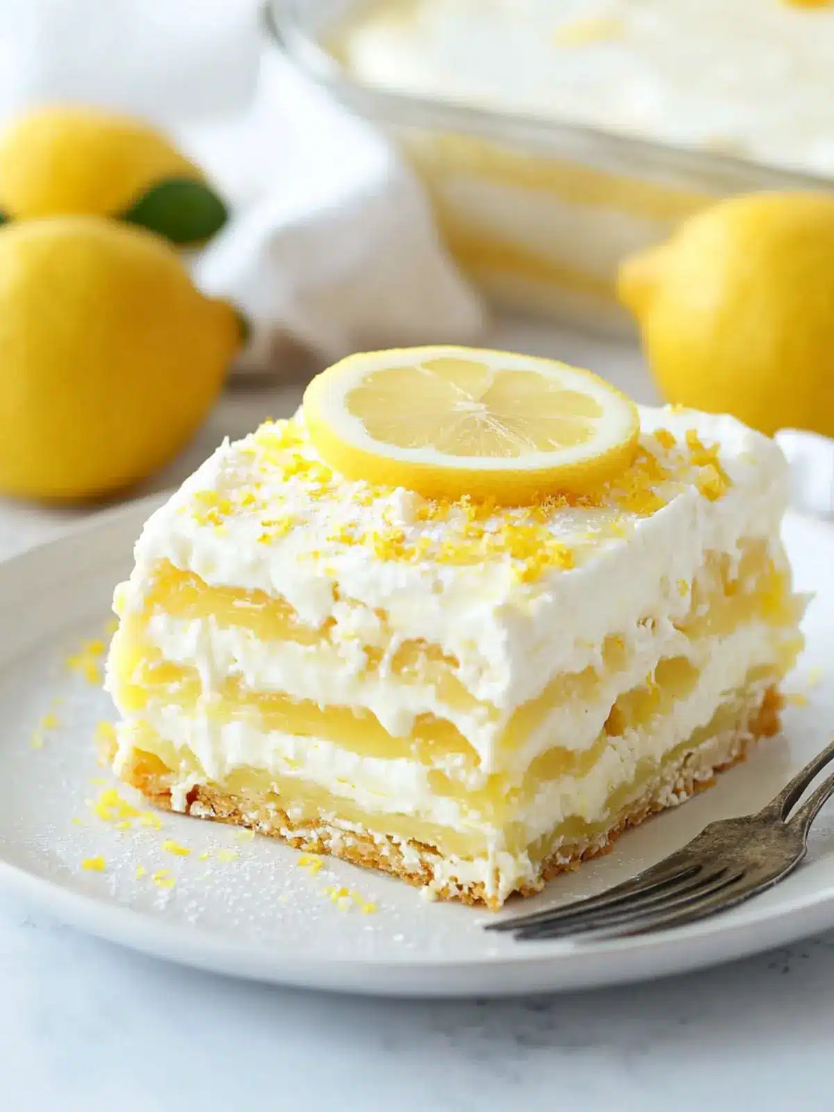 Heavenly No-Bake Lemon Lasagna for Refreshing Dessert Bliss 4 No-Bake Lemon Lasagna