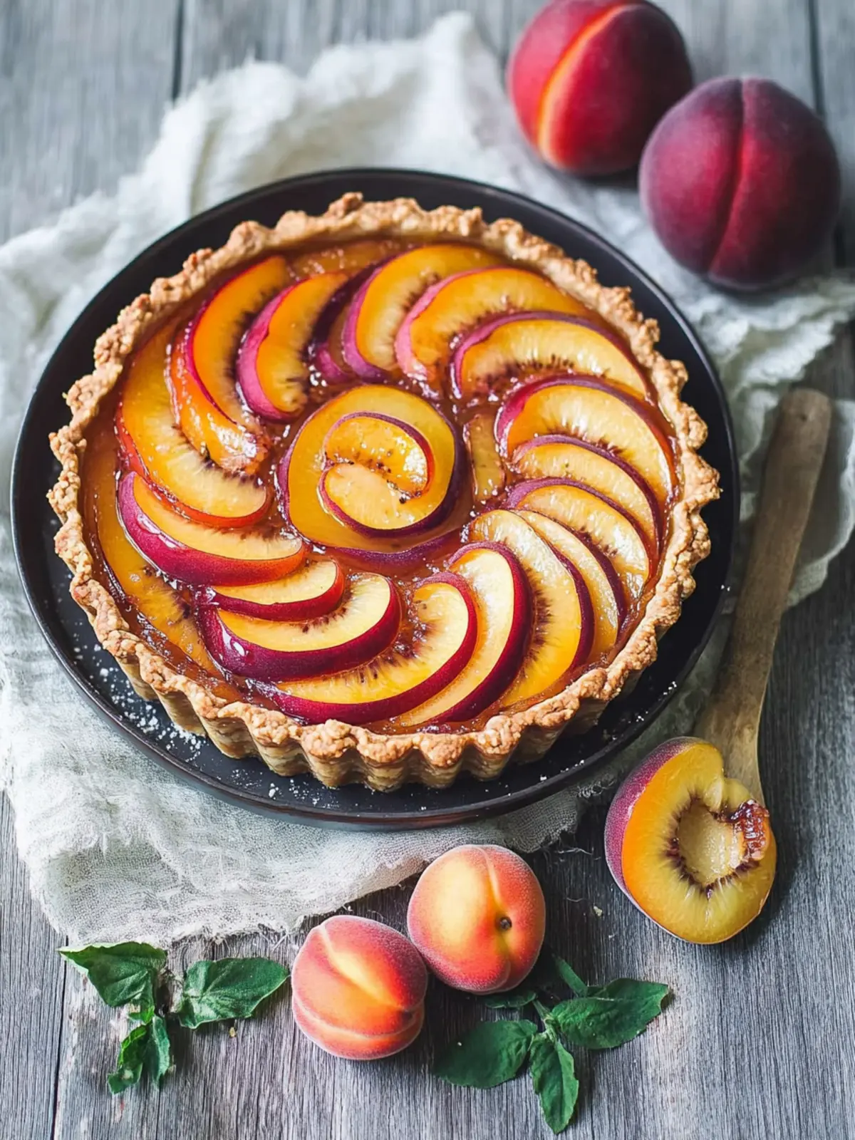 Dairy-Free Nectarine Tart with Olive Oil Crust Delight 2 Nectarine Tart {Dairy-free}