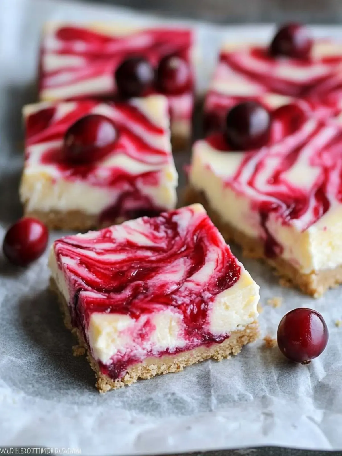 Delicious Cranberry Swirl Cheesecake Squares for Guilt-Free Indulgence 3 Cranberry Swirl Cheesecake Squares
