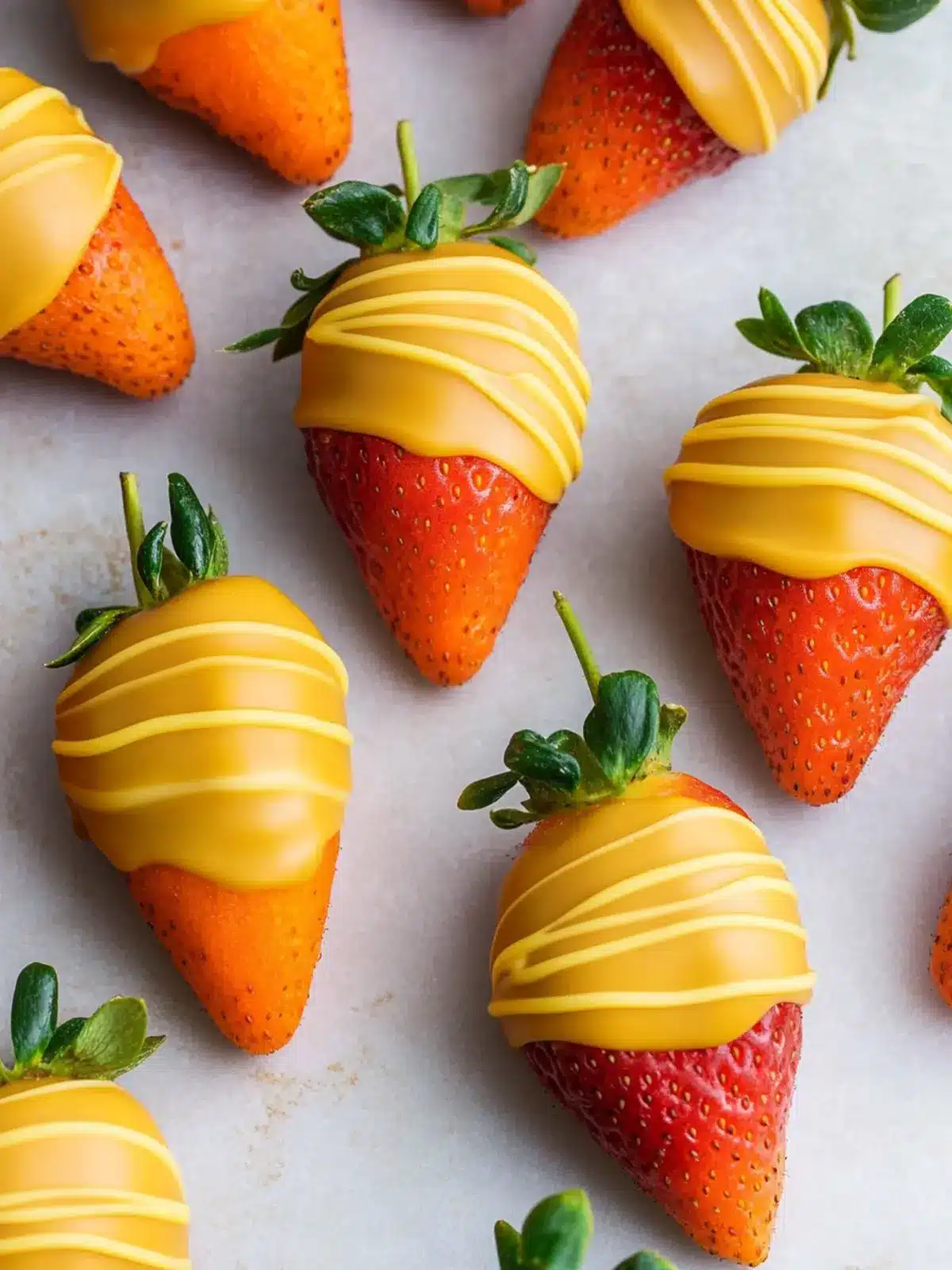 Easter Chocolate Dipped Carrot Strawberries: Fun to Make! 4 Easter Chocolate Dipped Carrot Strawberries