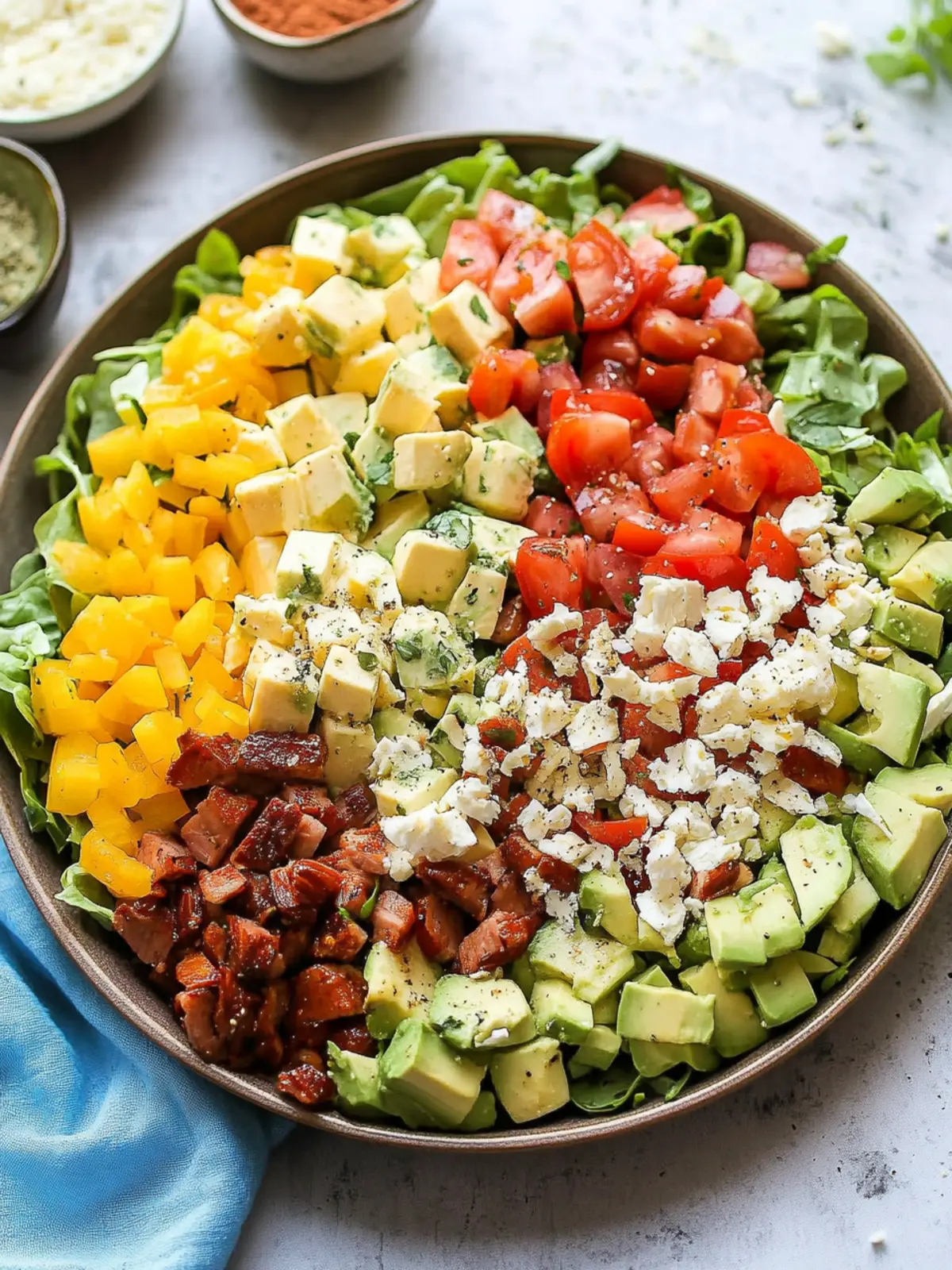 Cobb Salad Delight with Homemade Red Wine Vinaigrette 4 Cobb Salad