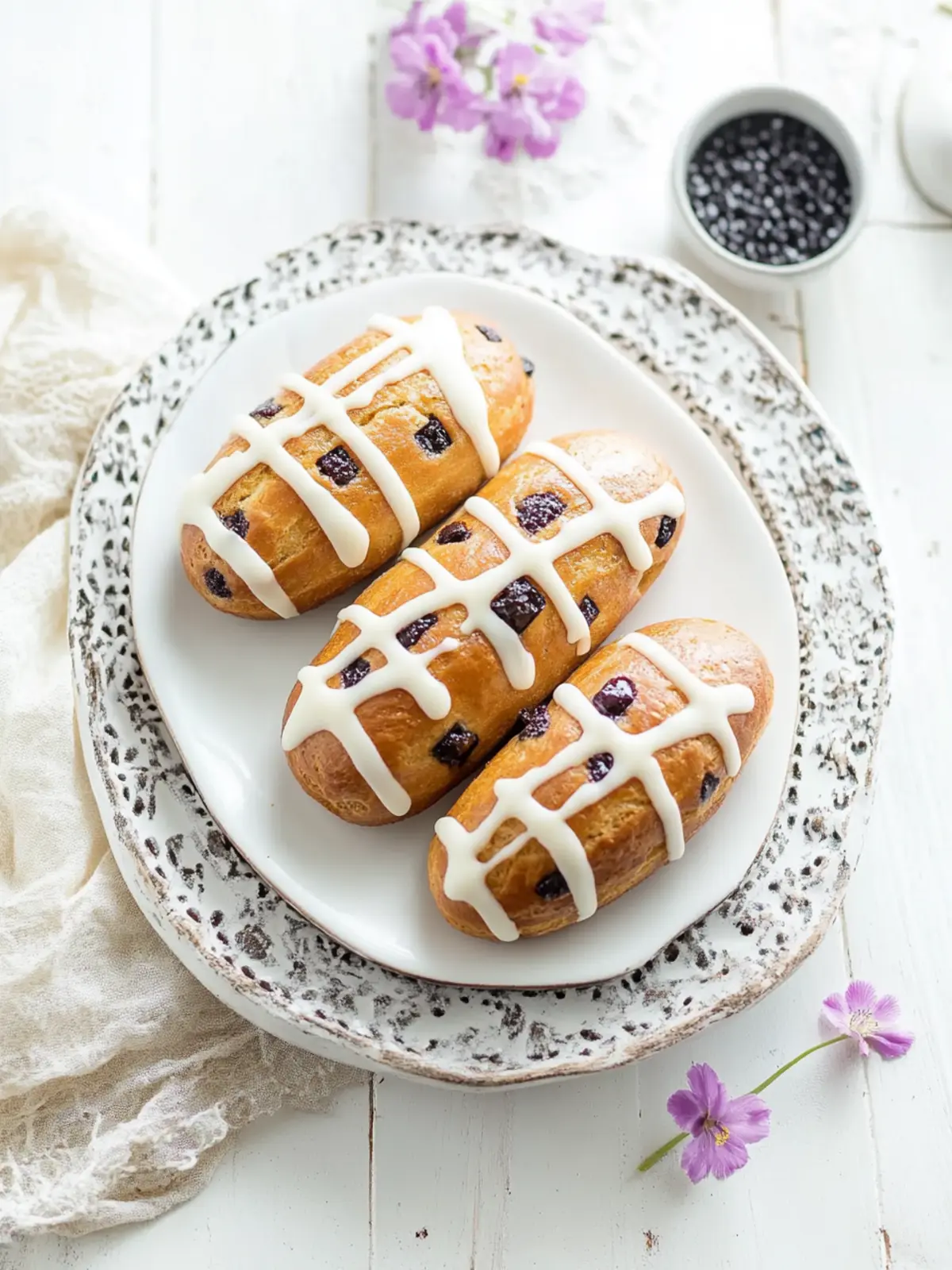 Irresistible Hot Cross Bun Eclairs You Need This Easter 2 Hot Cross Bun Eclairs