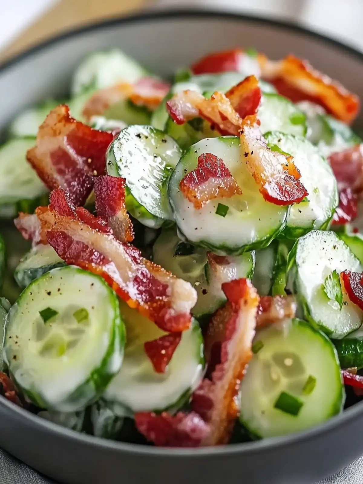 Refreshingly Crunchy Cucumber Salad with Bacon You ll Love 4 Refreshingly Crunchy Cucumber Salad with Bacon You ll Love