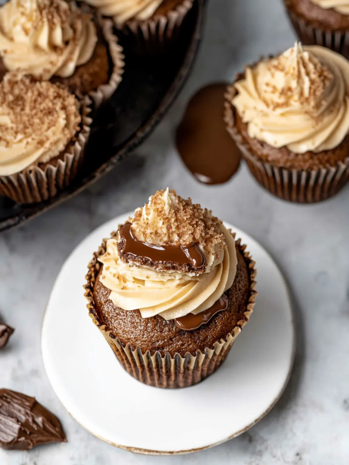 Nutella Stuffed Coffee Cupcakes for Ultimate Dessert Bliss 2 Nutella Stuffed Coffee Cupcakes