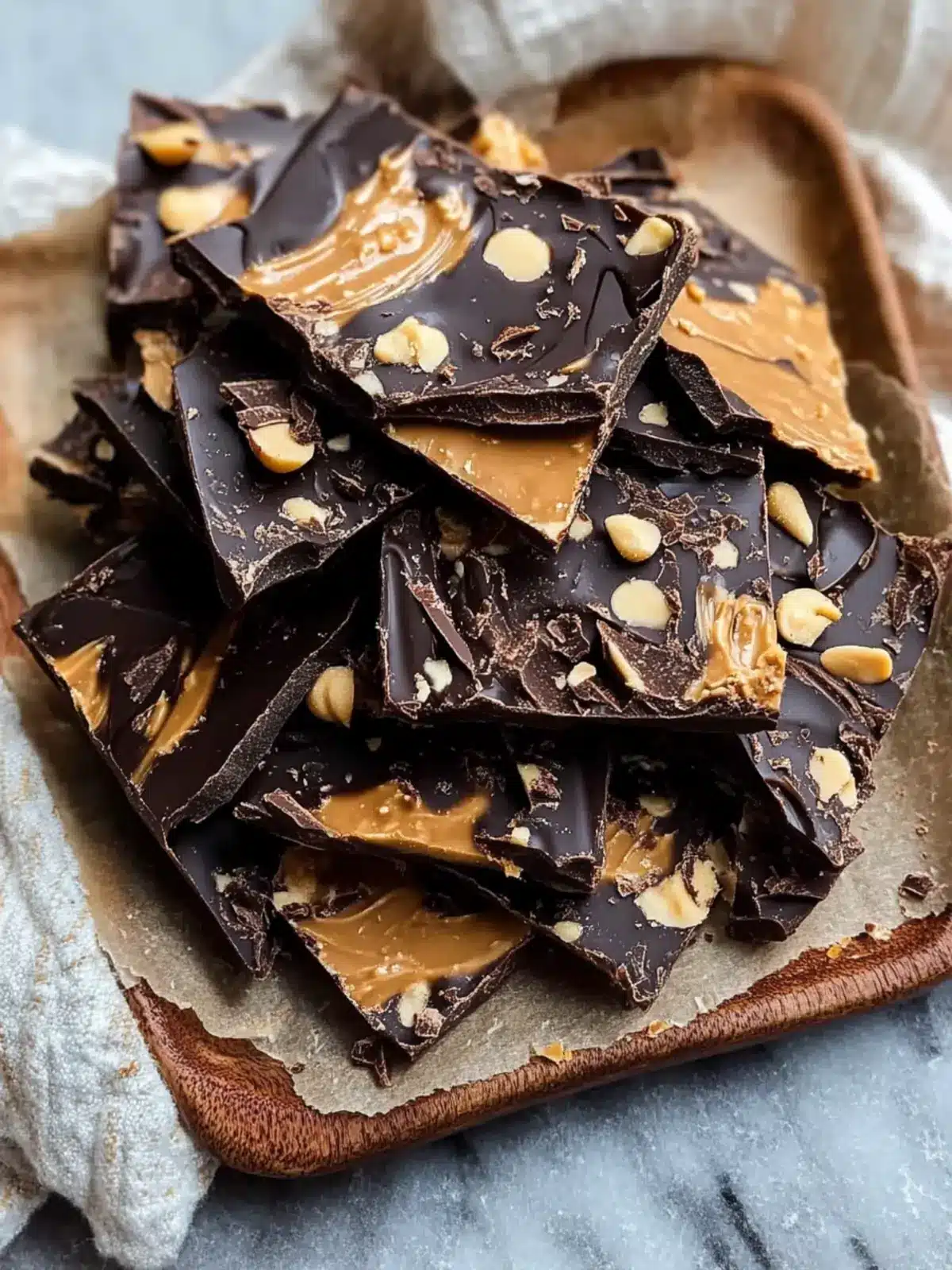Decadent Dark Chocolate Peanut Butter Bark You ll Adore 2 Dark Chocolate Peanut Butter Bark