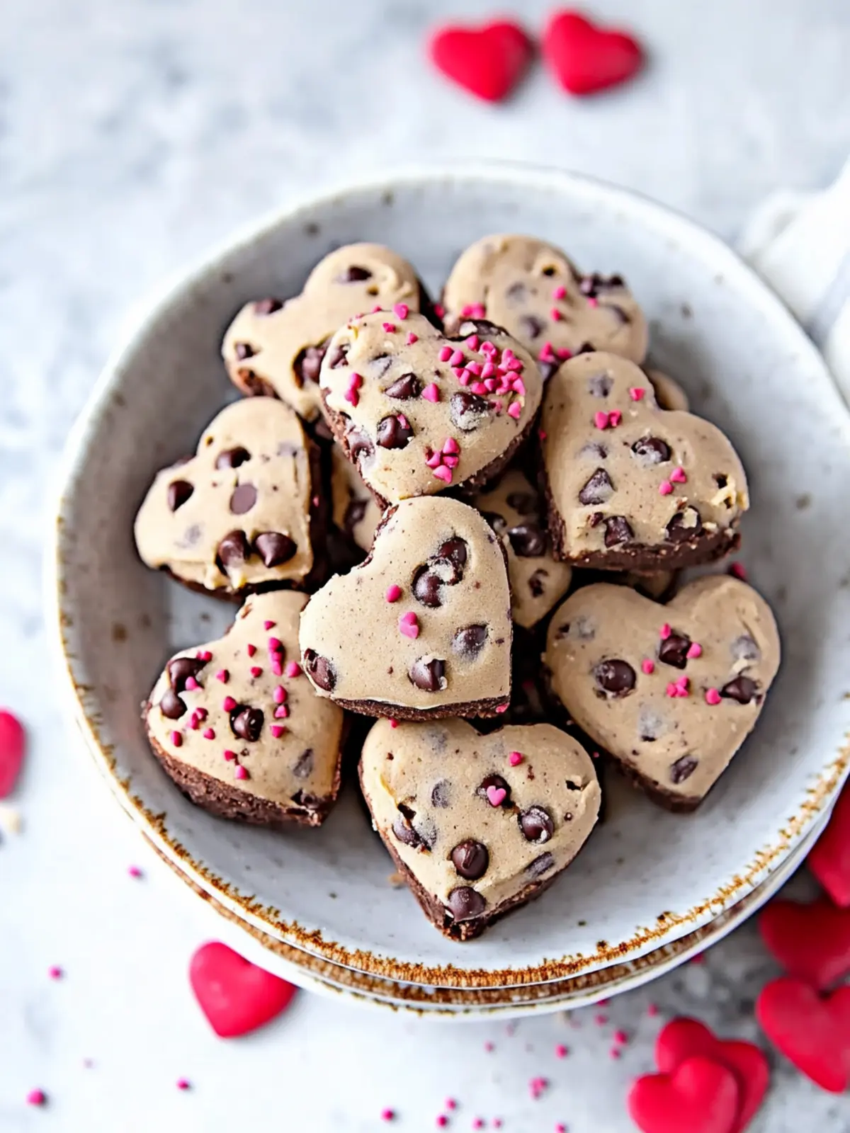 No Bake Chocolate Chip Cookie Dough Hearts Sweet Family Fun 3 Chocolate Chip Cookie Dough Hearts (w/ Video)