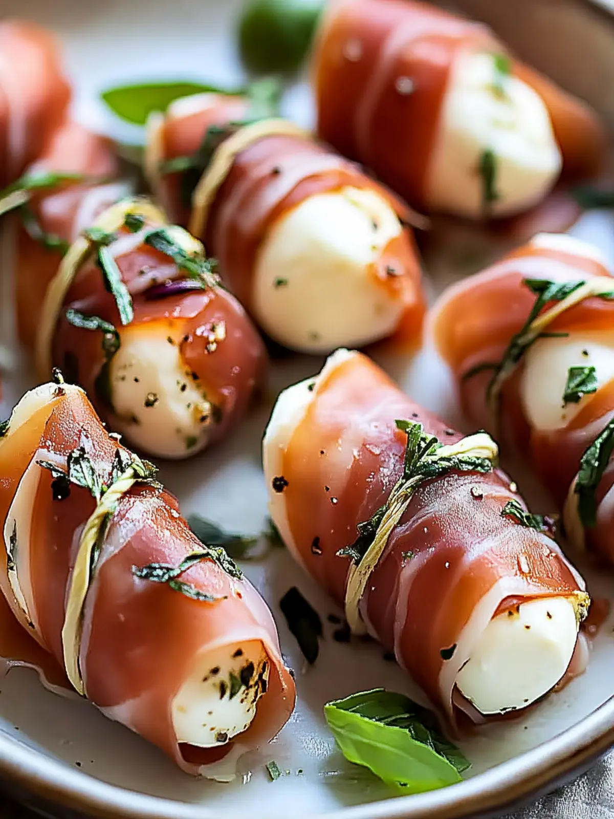 Prosciutto Wrapped Mozzarella Bites for Effortless Entertaining 2 Prosciutto Wrapped Mozzarella Bites