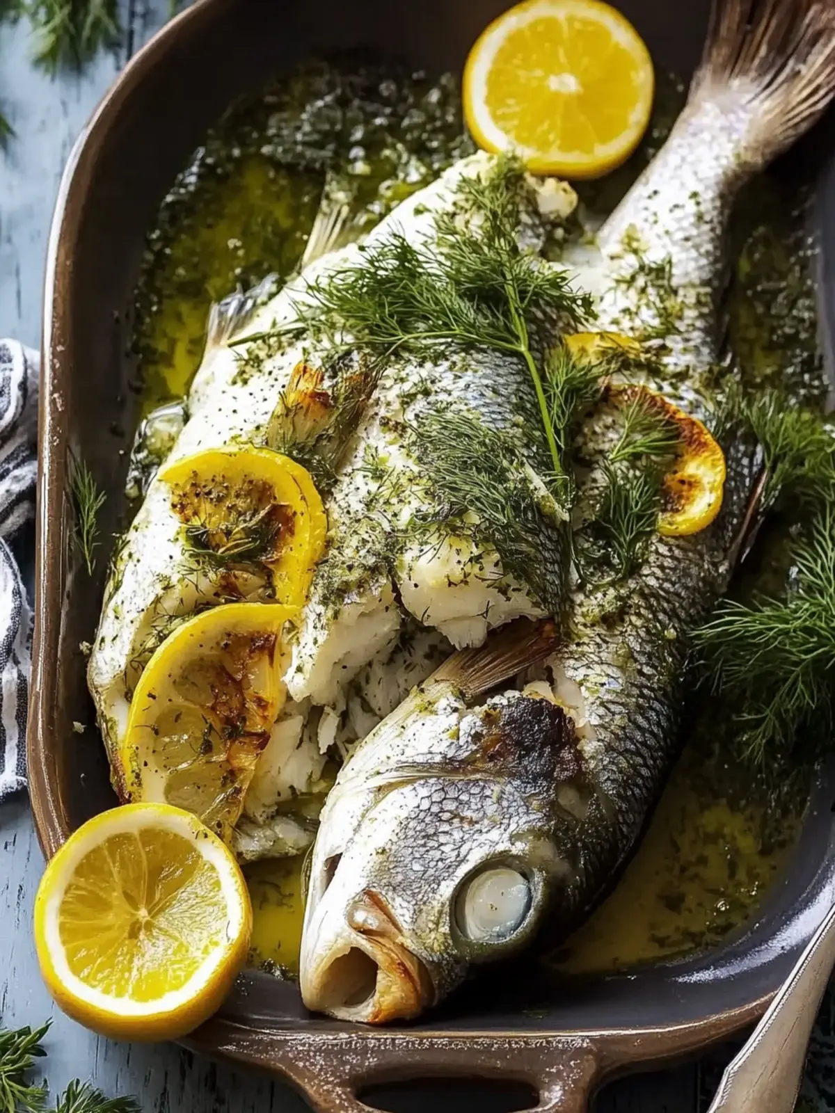 Whole Baked Fish with Garlic & Dill Butter: Effortless Elegance 4 Whole Baked Fish with Garlic & Dill Butter: Easy Elegance
