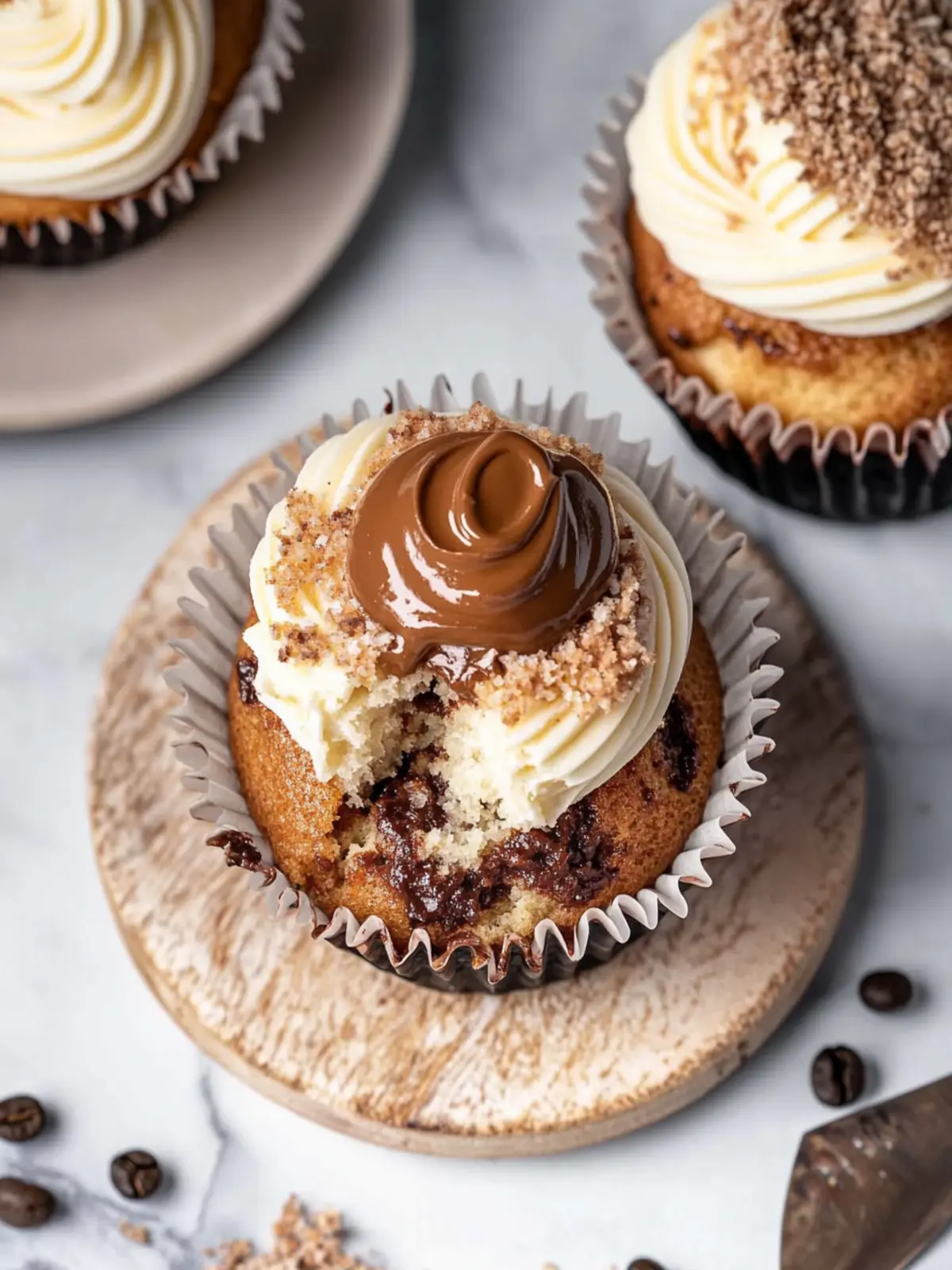 Nutella Stuffed Coffee Cupcakes for Ultimate Dessert Bliss 4 Nutella Stuffed Coffee Cupcakes