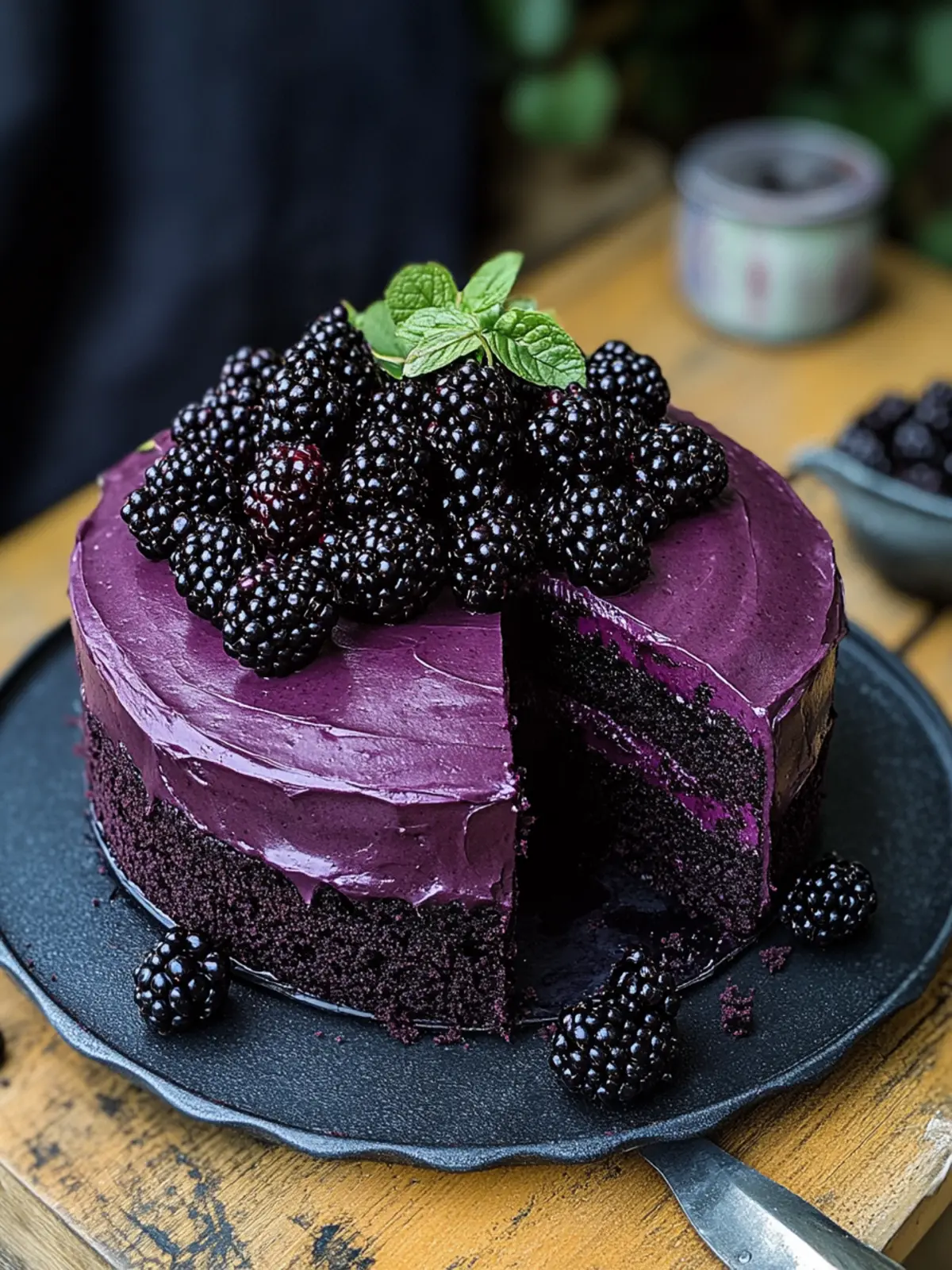 Blackberry Velvet Gothic Cake: A Decadent Slice of Elegance 3 Blackberry Velvet Gothic Cake