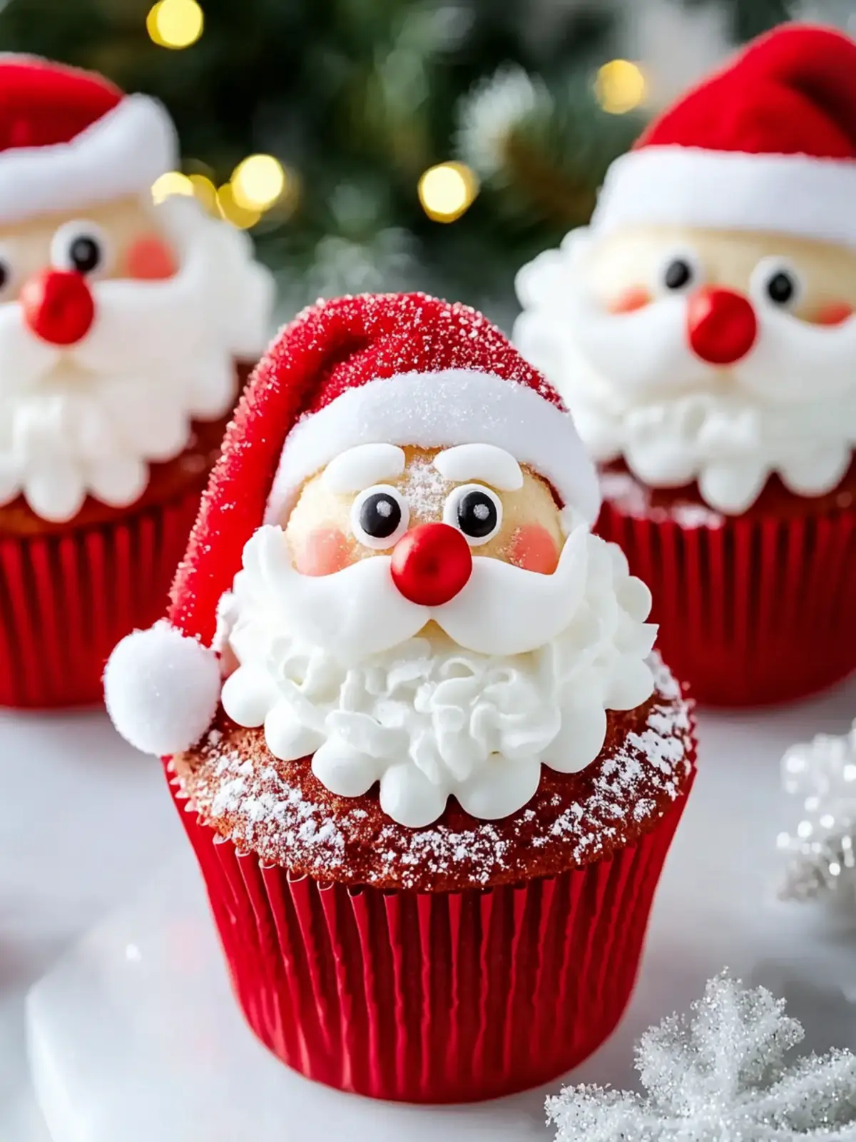 Deliciously Fun Santa Cupcakes for a Merry Holiday Treat 2 Santa Cupcakes