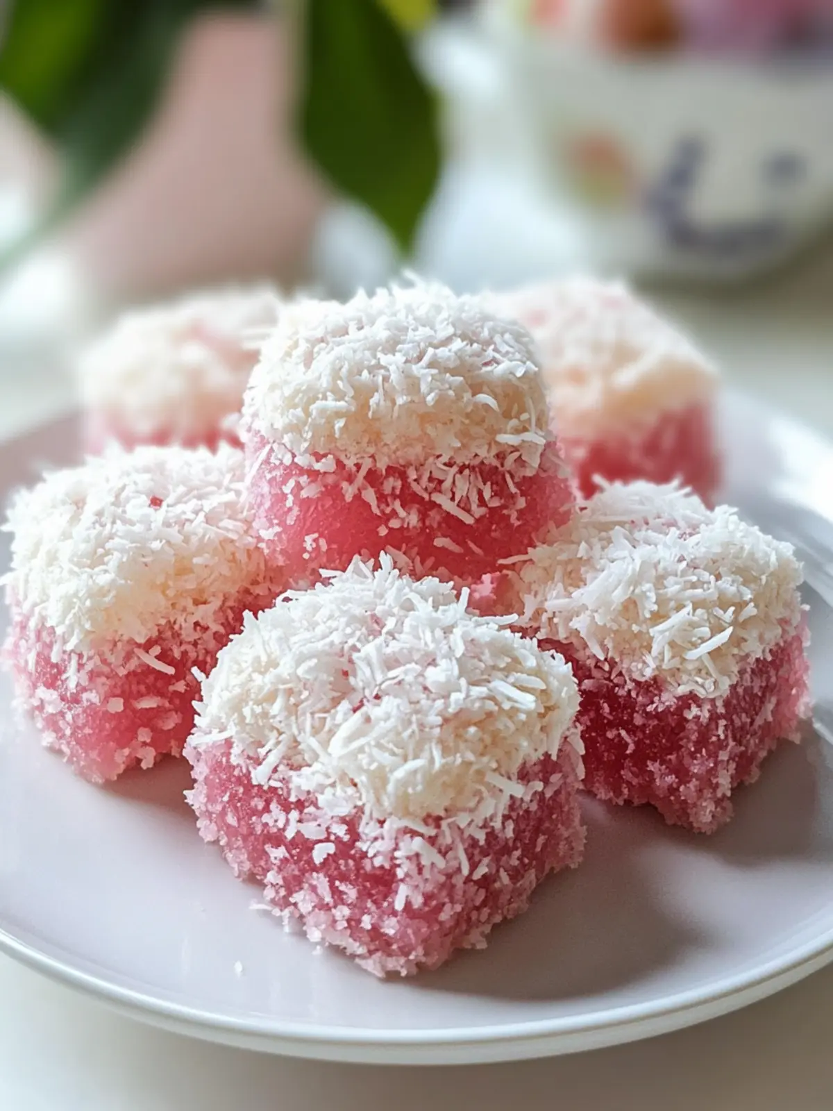 Delicious Vintage Australian Pink Jelly Coconut Cakes to Enjoy 2 Vintage Australian Pink Jelly Coconut Cakes