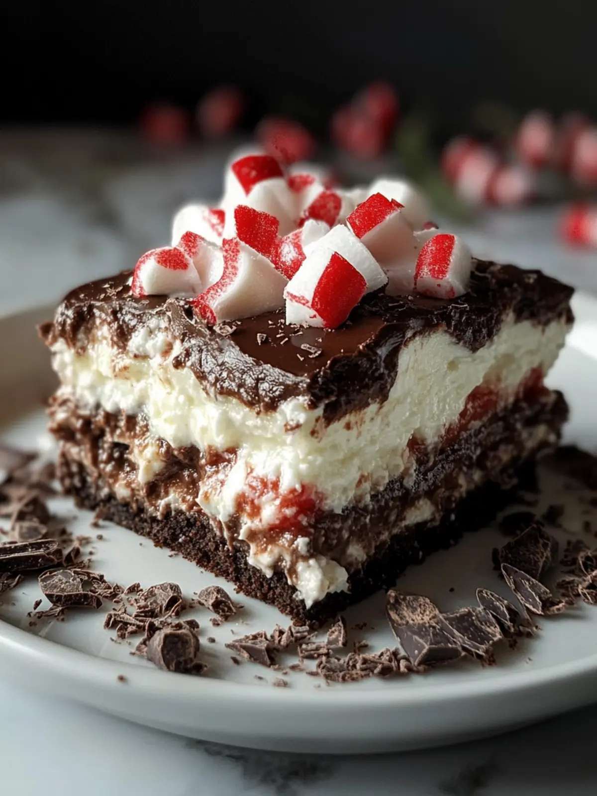 No-Bake Chocolate Peppermint Lasagna for Festive Indulgence 4 Chocolate Peppermint Lasagna