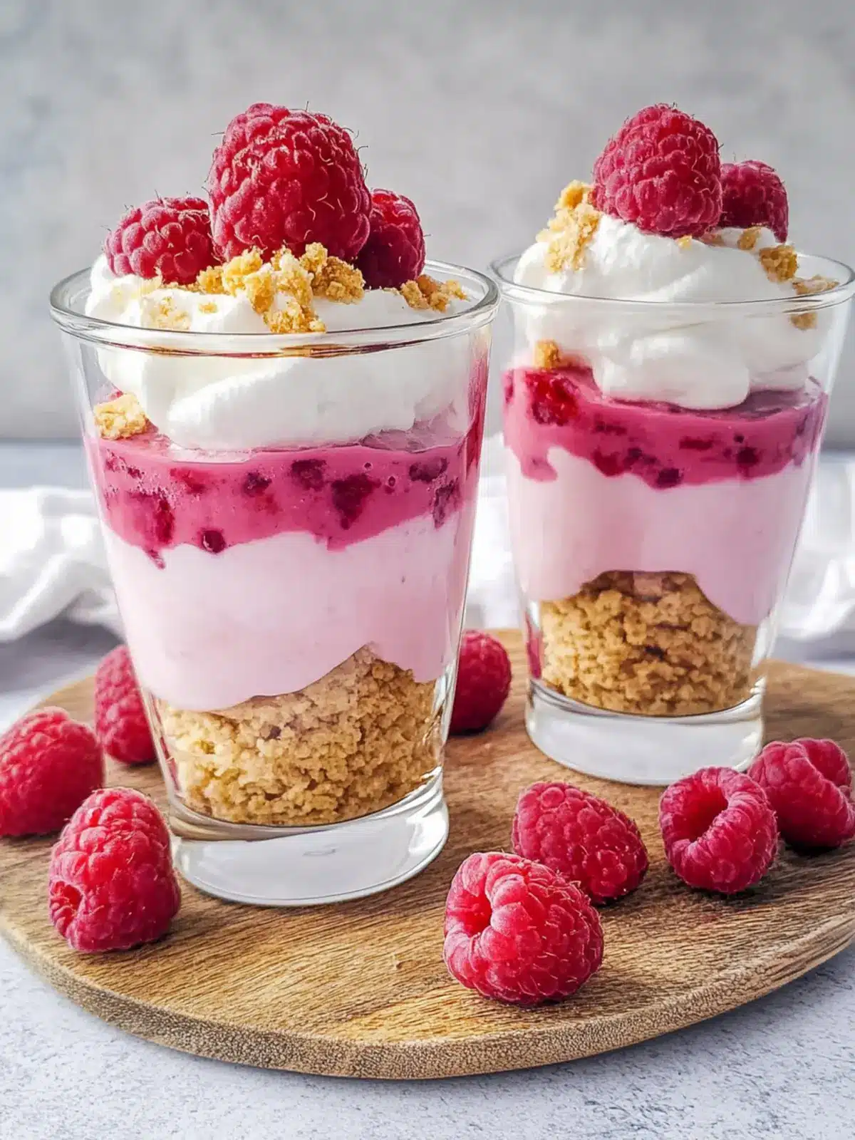Delicious Layered Raspberry Cheesecake Parfaits in 15 Minutes 4 Layered Raspberry Cheesecake Parfaits