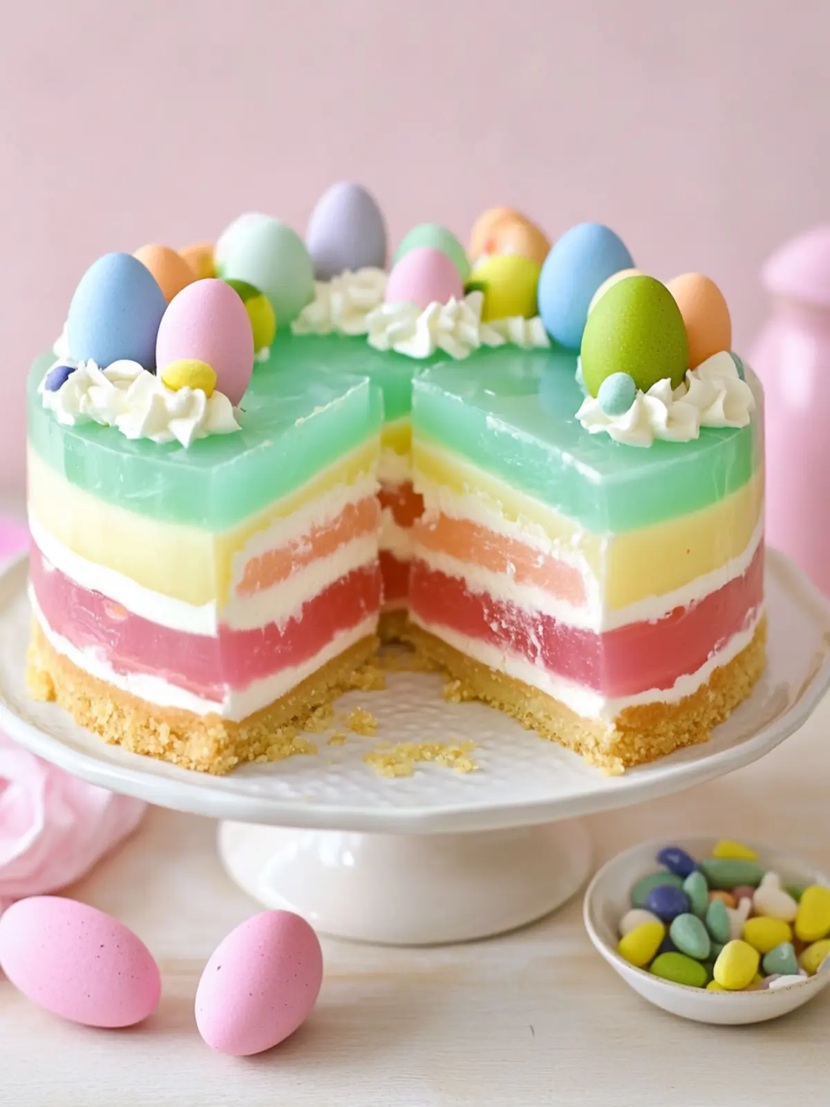 Easter JELLO Cheesecake: Colorful No-Bake Delight for Spring 2 Easter JELLO Cheesecake