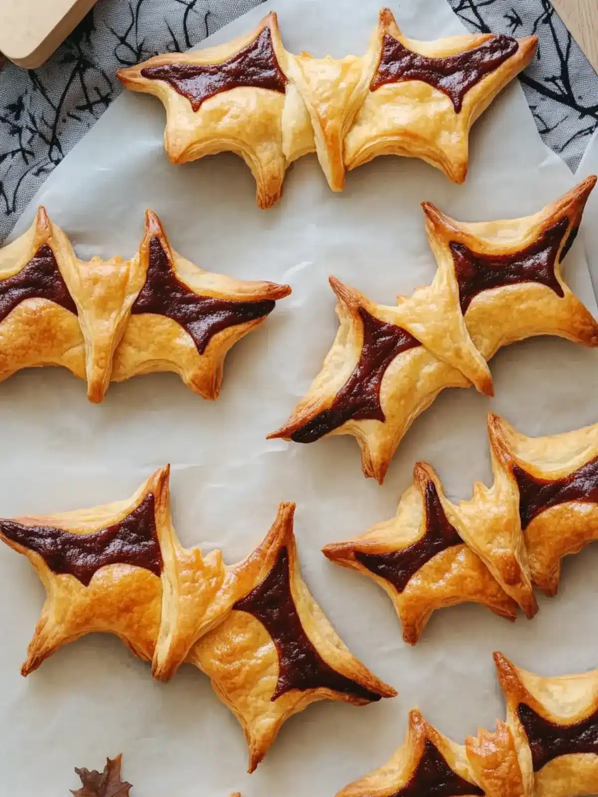 Easy Puff Pastry Bats: Fun Halloween Treats in 3 Steps 2 Easy Puff Pastry Bats