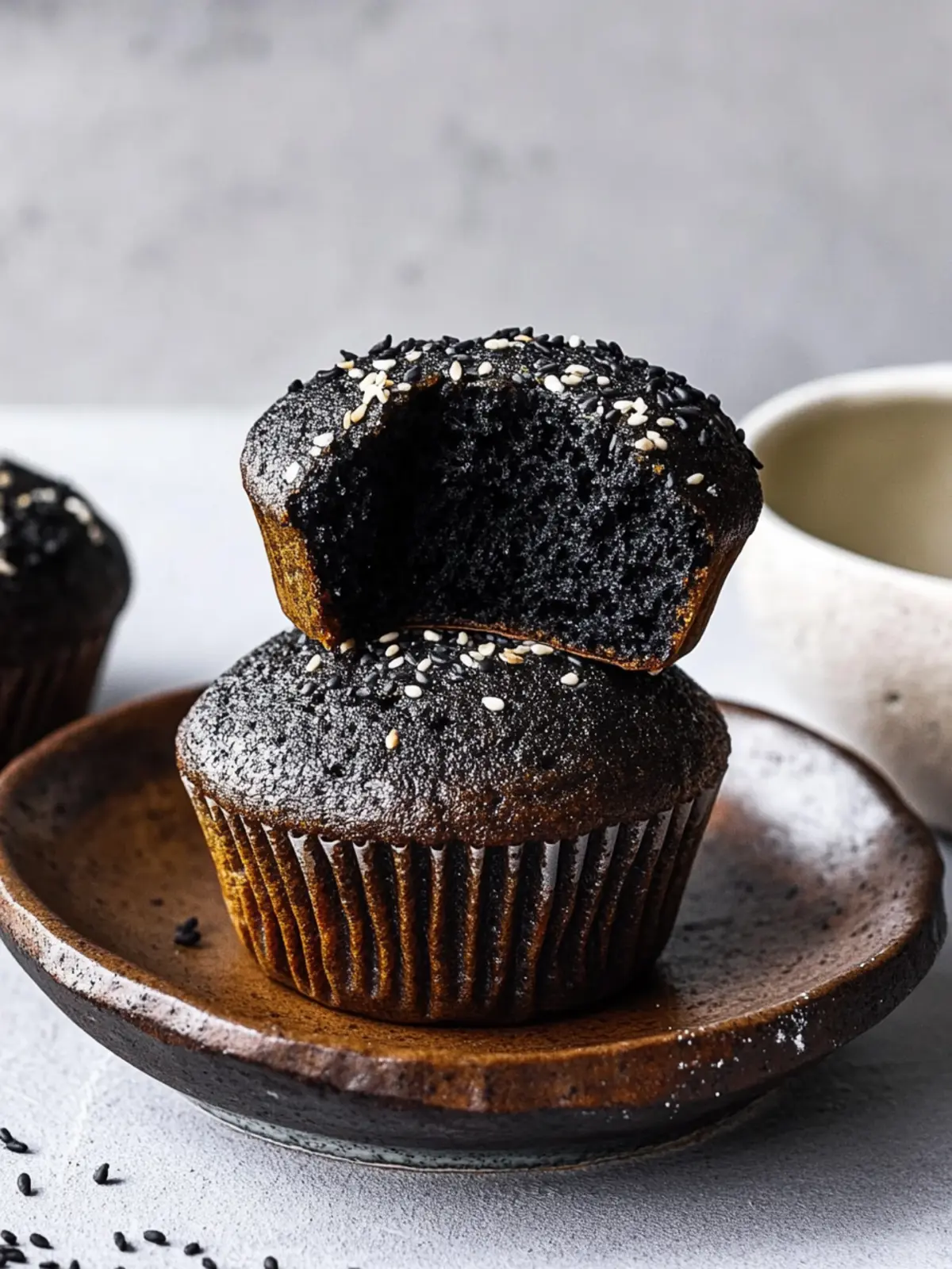 Irresistible Black Sesame Mochi Muffins You ll Love to Bake 3 Black Sesame Mochi Muffins