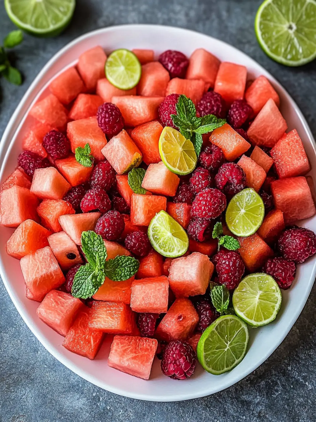 Keto Watermelon Fruit Salad with Zesty Lime Mint Magic 2 Easy Keto Watermelon Fruit Salad with Lime Mint Dressing