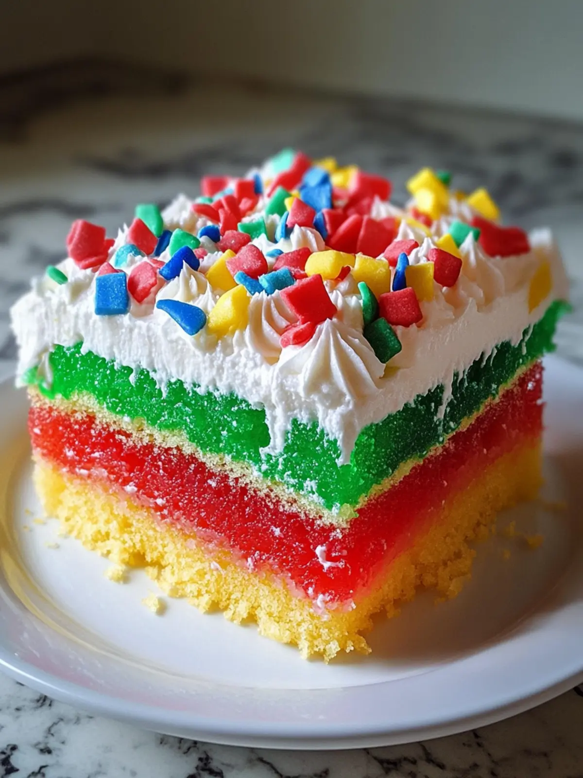 Colorful Jello Poke Cake to Brighten Your Holiday Gatherings 3 Jello Poke Cake