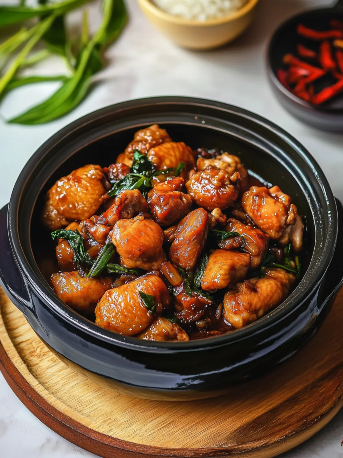 Taiwanese Three Cup Chicken (San Bei Ji) - Easy & Delicious Recipe 2 Taiwanese Three Cup Chicken (San Bei Ji) - Easy Recipe