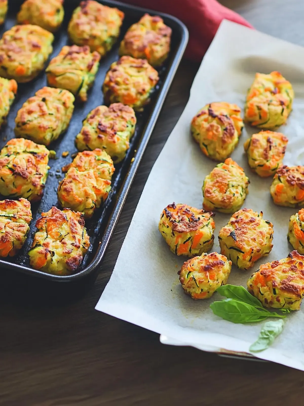 Crispy Easy Oven-Baked Zucchini Carrot Tots Recipe for Kids 2 Easy Oven-Baked Zucchini Carrot Tots Recipe