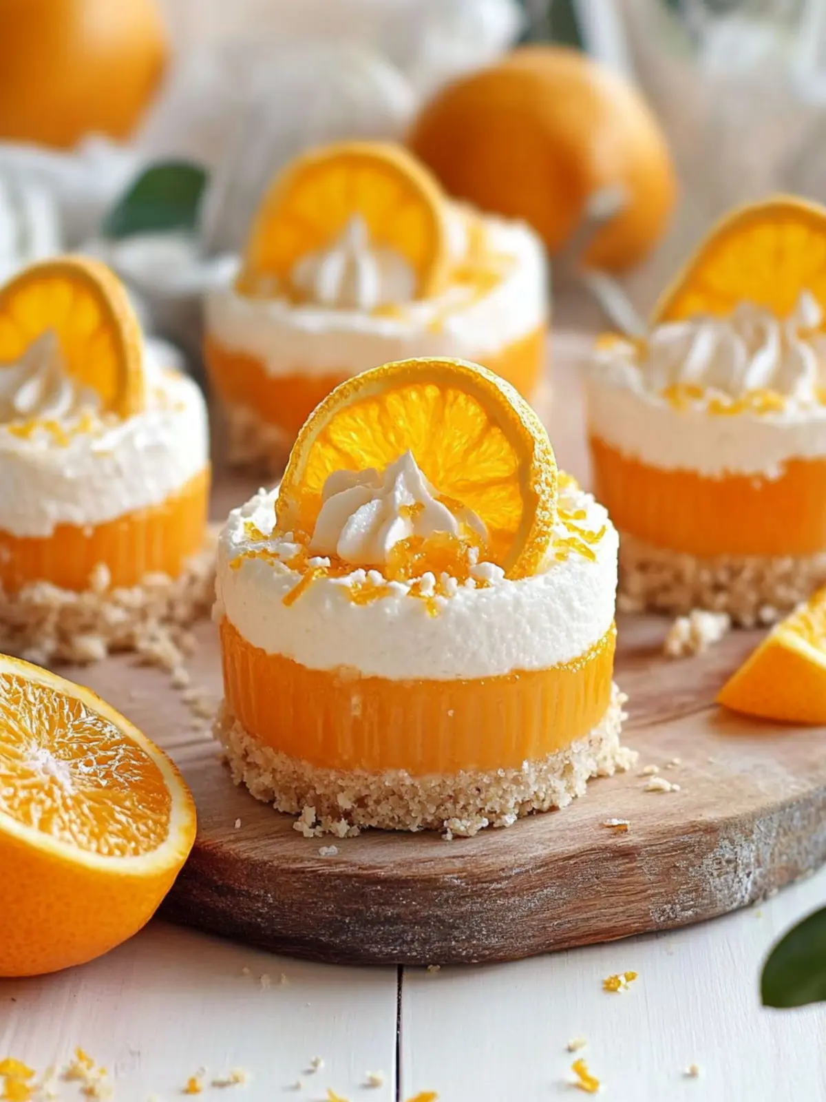 Vegan Mini No-Bake Orange Cheesecakes for Summer Bliss 2 Mini No-Bake Orange Cheesecakes