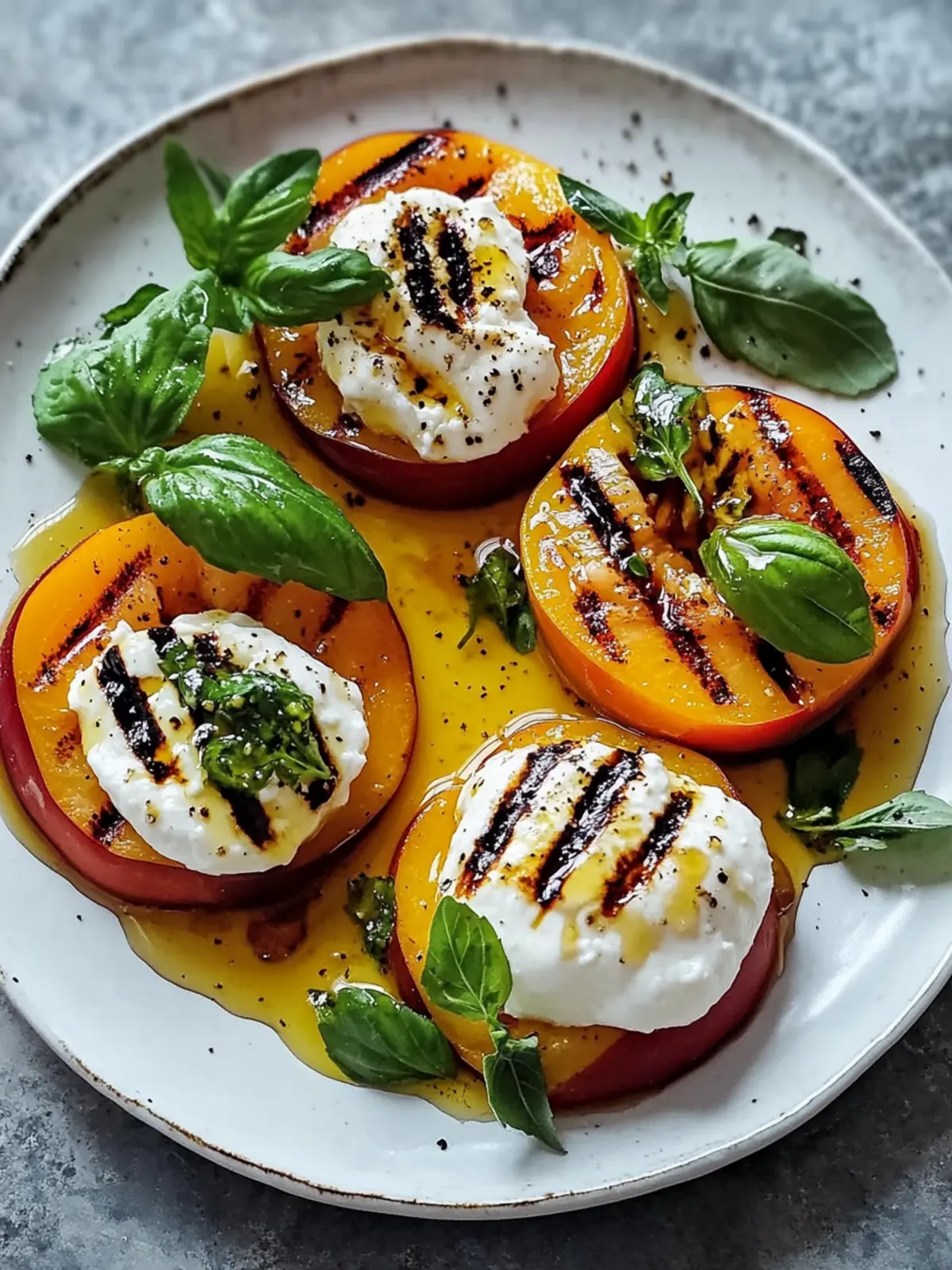 Grilled Nectarines with Burrata and Honey: Your Summer Treat! 4 Grilled Nectarines with Burrata and Honey