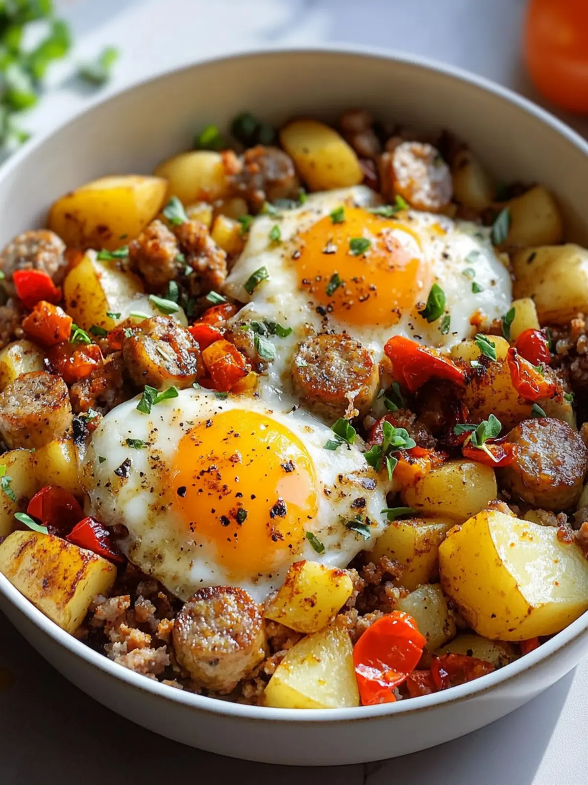 Satisfy Mornings with Sausage and Potato Breakfast Bowls 4 Sausage and Potato Breakfast Bowls