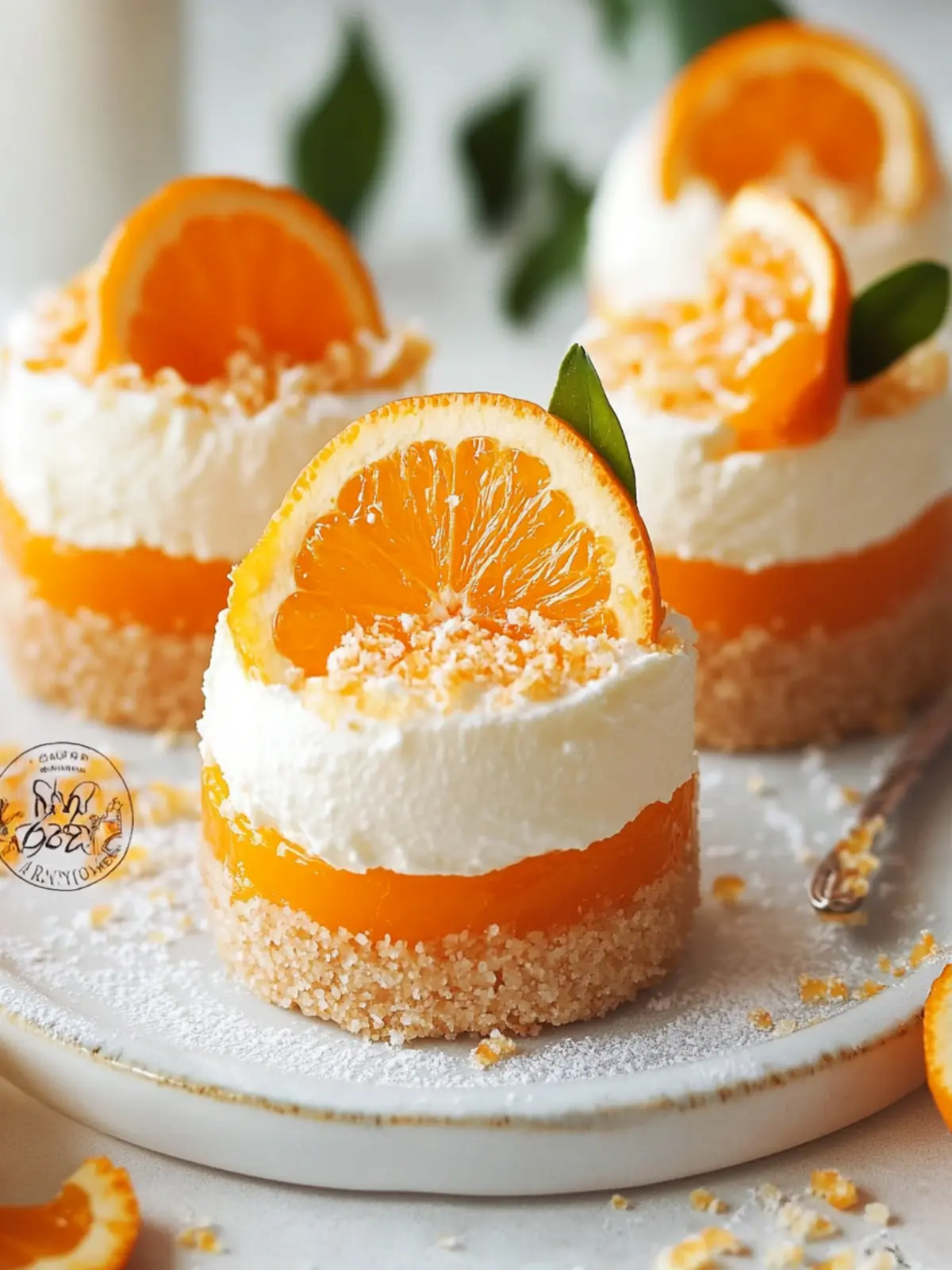 Vegan Mini No-Bake Orange Cheesecakes for Summer Bliss 4 Mini No-Bake Orange Cheesecakes