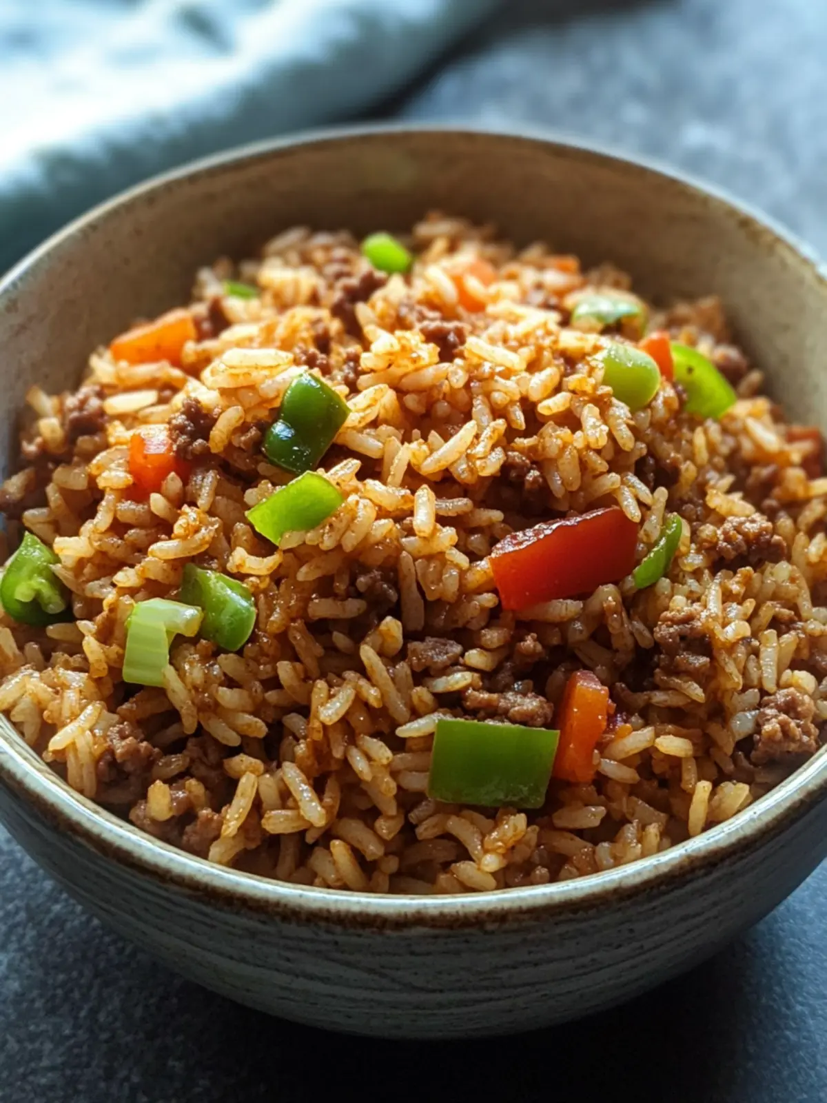 Quick Dirty Rice with Ground Beef: Comfort in Every Bite 3 Quick Dirty Rice with Ground Beef