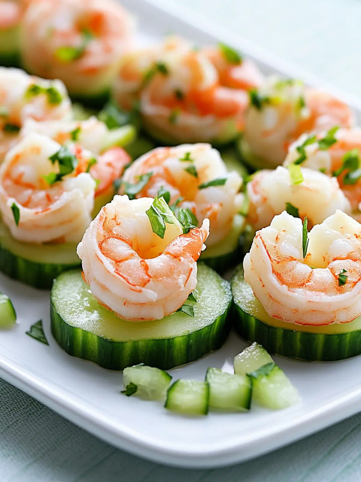 Delicious Shrimp Salad on Cucumber Slices for a Light Bite 4 Shrimp Salad on Cucumber Slices
