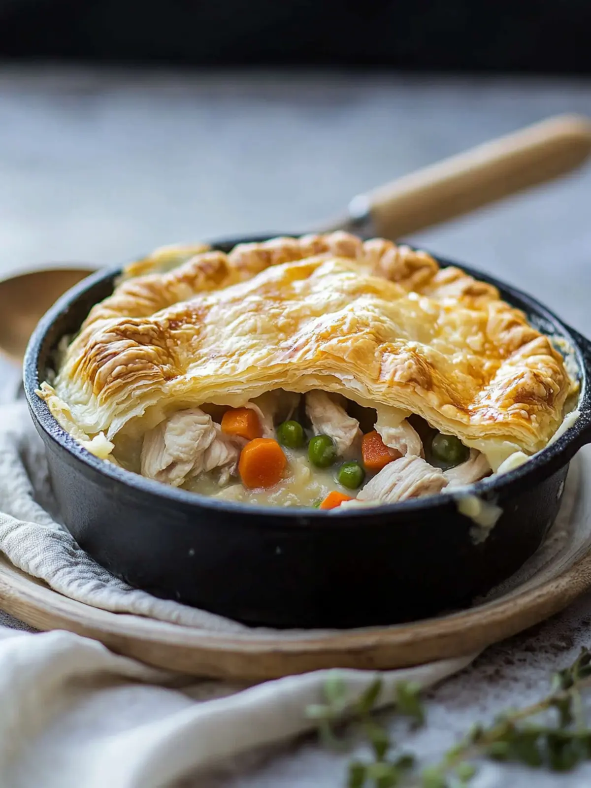 Easy Dutch Oven Chicken Pot Pie with Puff Pastry: Comfort Food Delight 2 Easy Dutch Oven Chicken Pot Pie with Puff Pastry