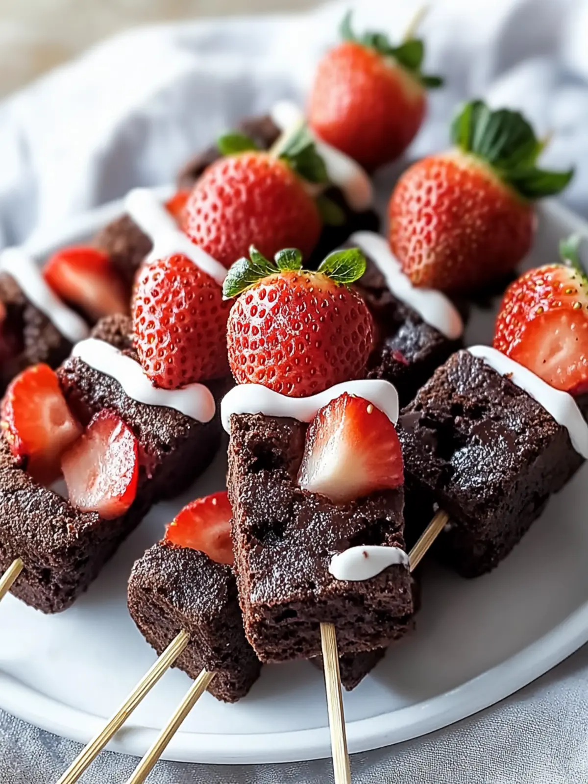 Sweet Strawberry Brownie Kabobs for a Fun Summer Treat 4 Sweet Strawberry Brownie Kabobs
