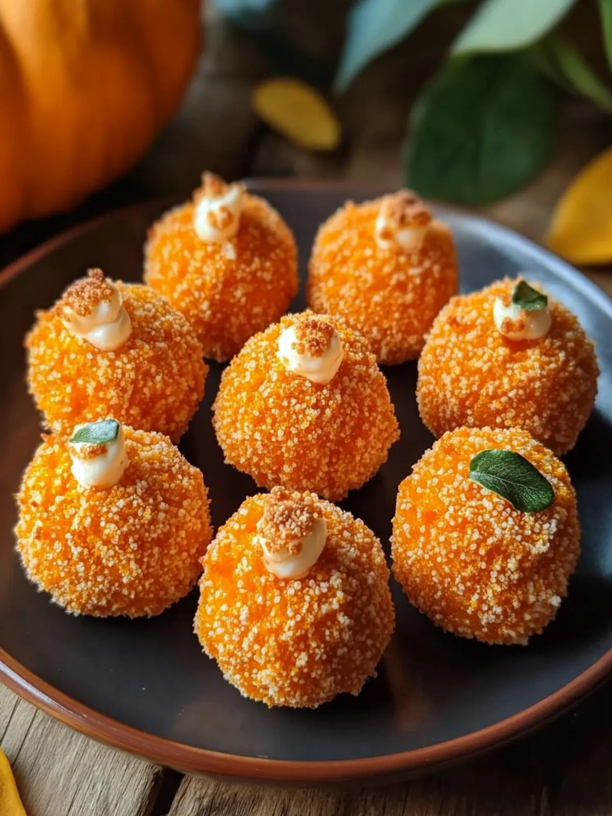 Irresistible Mini Pumpkin Cheese Balls: Perfect No-Bake Snack! 4 Irresistible Mini Pumpkin Cheese Balls