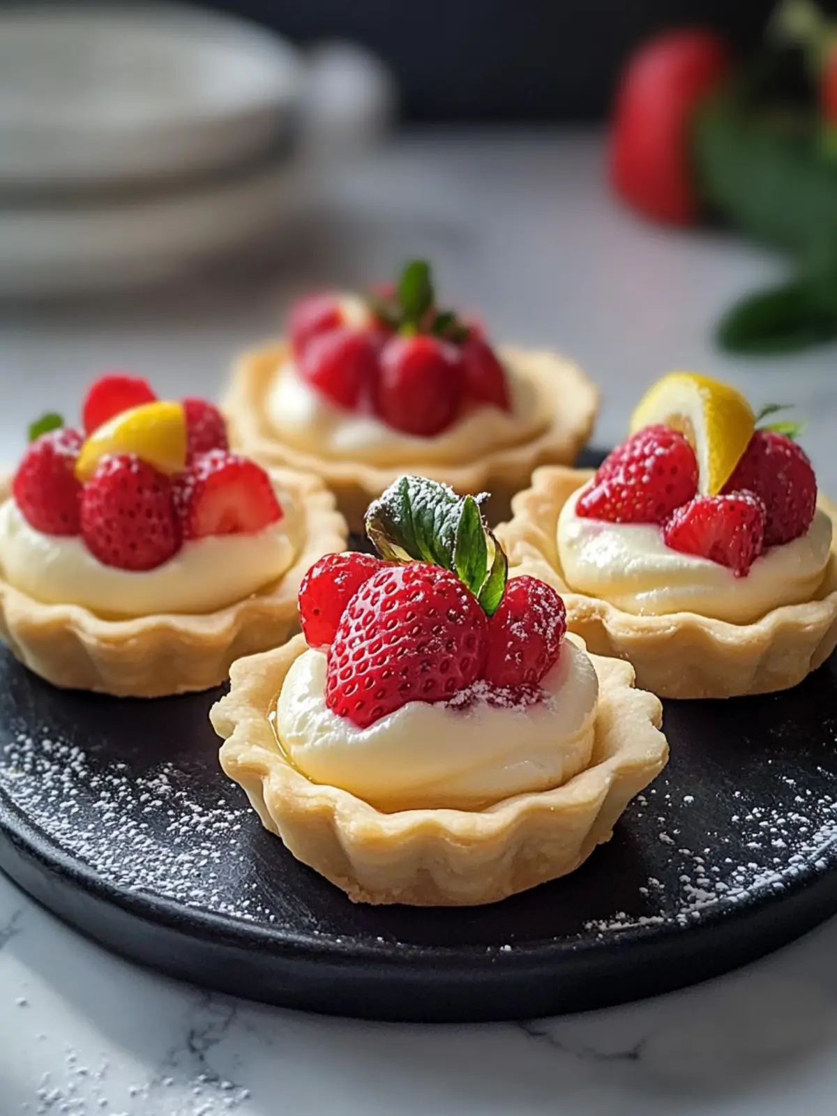 Strawberry Mascarpone Tartlets with Lemon Curd for Instant Joy 2 Strawberry Mascarpone Tartlets with Lemon Curd