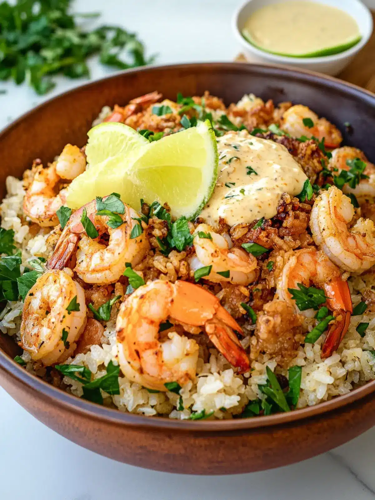 Crispy Rice Salad with Garlic Shrimp for Fresh Flavor Bliss 2 Crispy Rice Salad with Garlic Shrimp