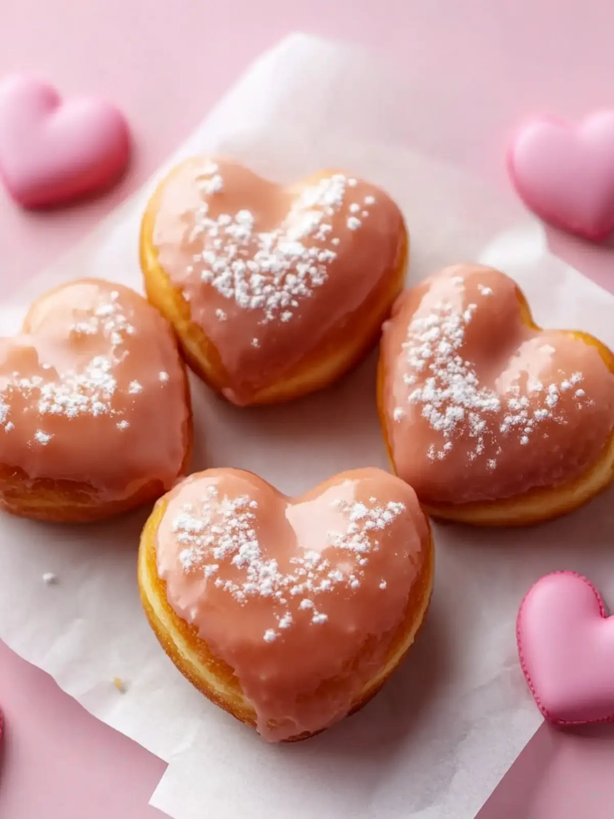 Decadent Heart Shaped Doughnuts for Valentine's Day Joy 4 Heart Shaped Doughnuts for Valentine's Day