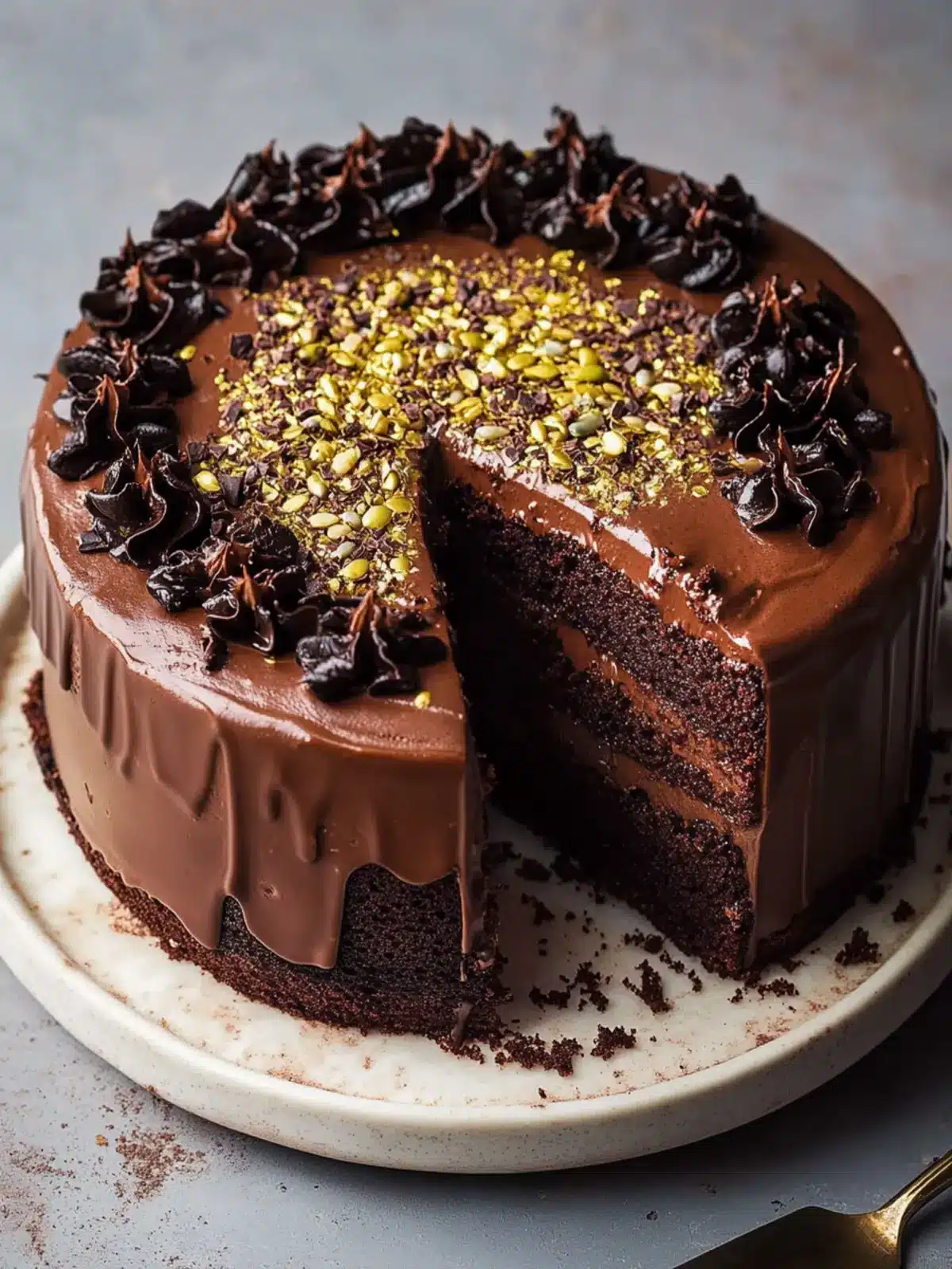 Irresistible Dubai Chocolate Cake with Pistachio Bliss 3 Dubai Chocolate Cake