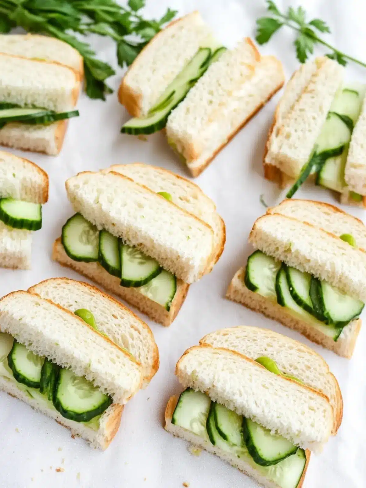 Easter Cucumber Sandwiches with Creamy Carrot Herb Spread 3 Easter Cucumber Sandwiches