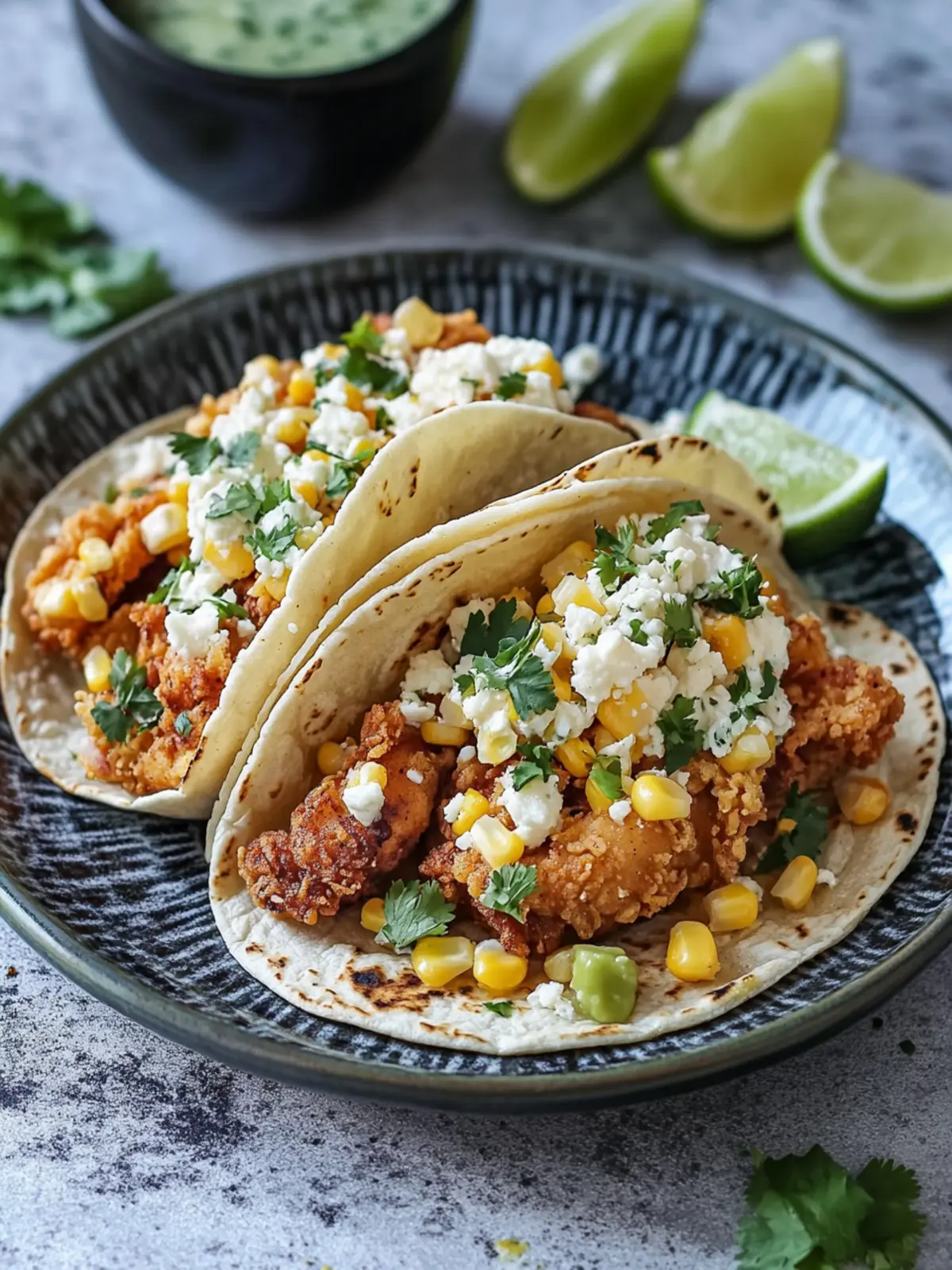 Crispy Street Corn Fried Chicken Tacos for Taco Night Fun 2 Street Corn Fried Chicken Tacos