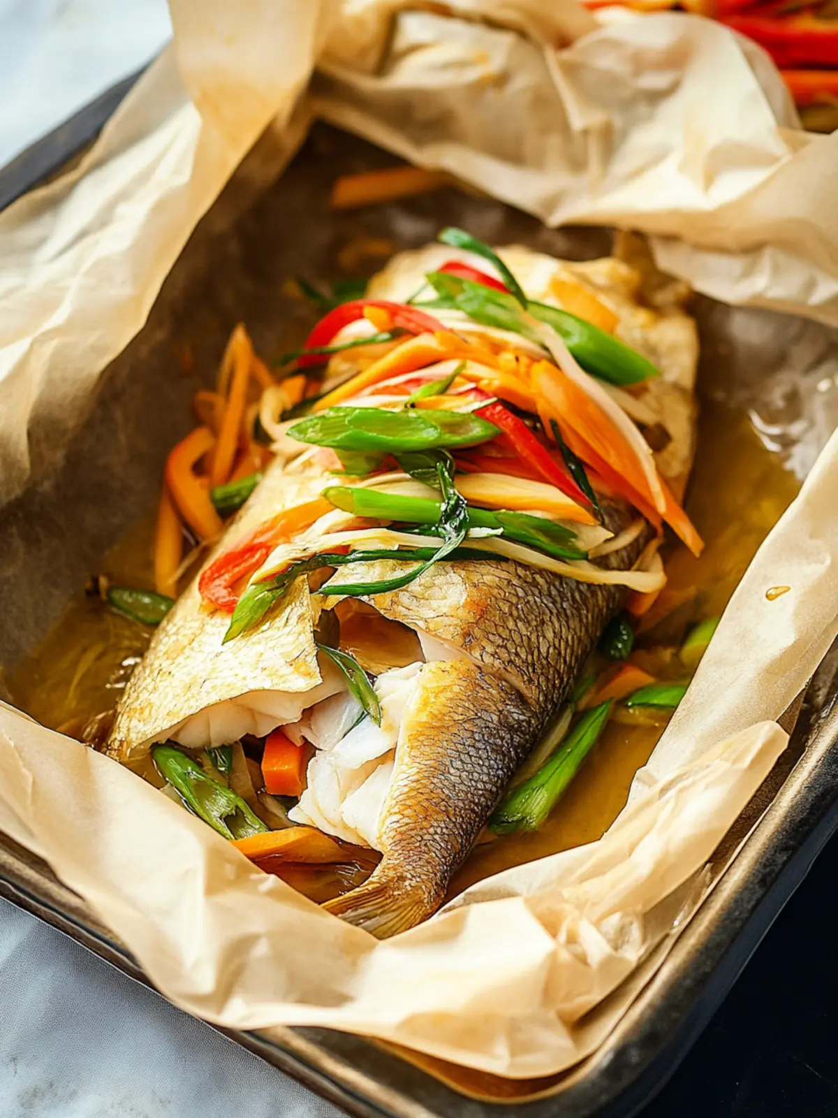Flavor-Packed Chinese Fish Recipe with Parchment Paper Delight 2 Chinese Fish Recipe with Parchment Paper (en Papillote)