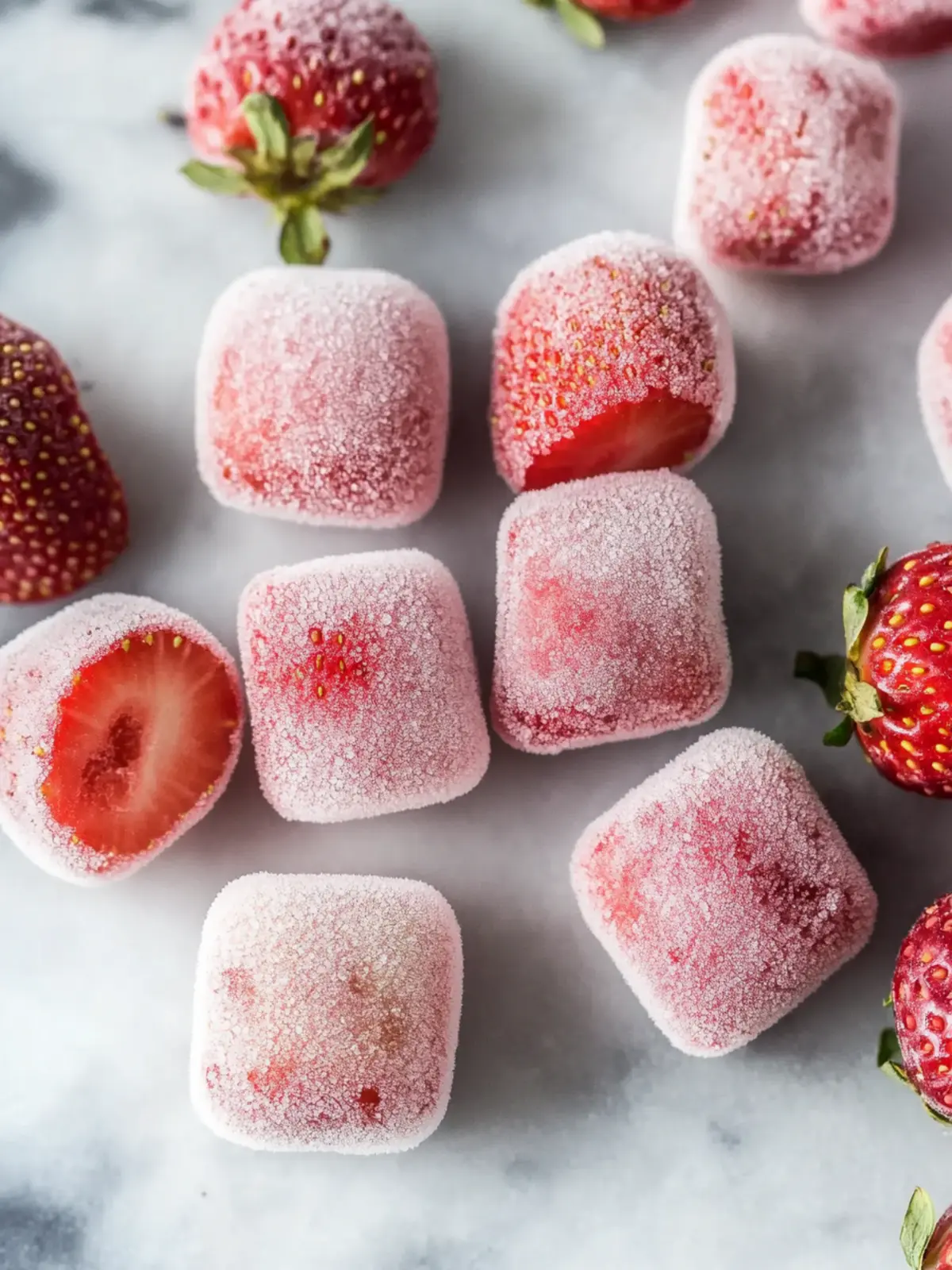 Deliciously Guilt-Free Skinny Frozen Strawberry Bites 2 Skinny Frozen Strawberry Bites