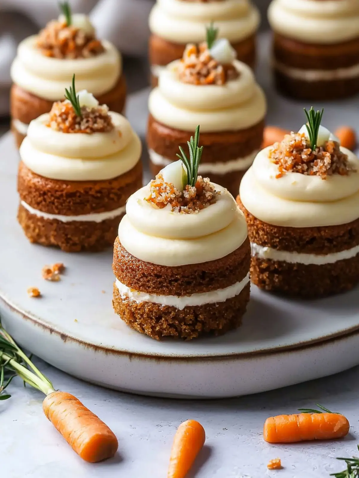Mini Carrot Cakes with Creamy Frosting for Every Celebration 2 Mini Carrot Cakes