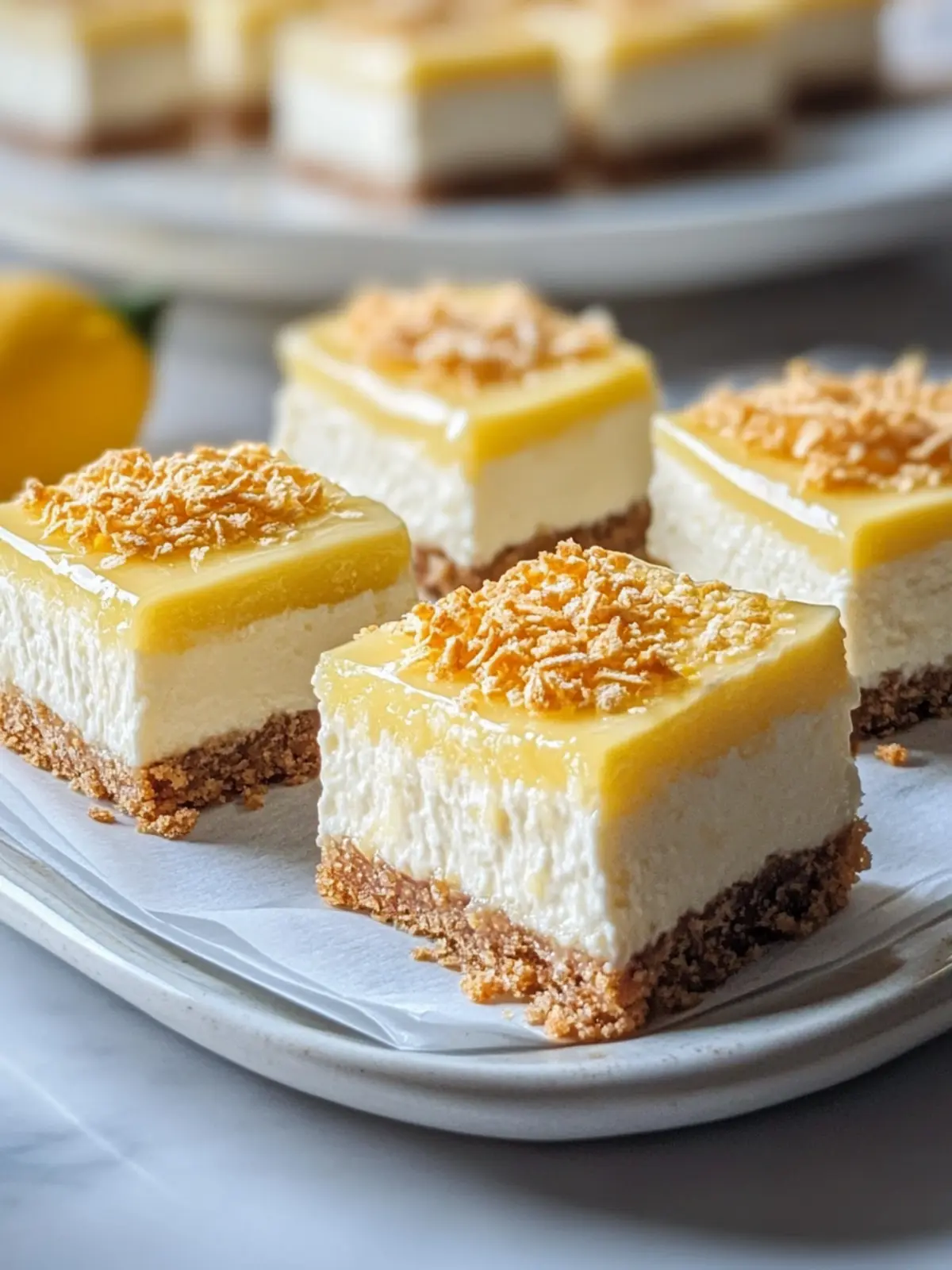 Creamy Lemon Cheesecake Squares for Your Next Gathering 2 Lemon Cheesecake Squares