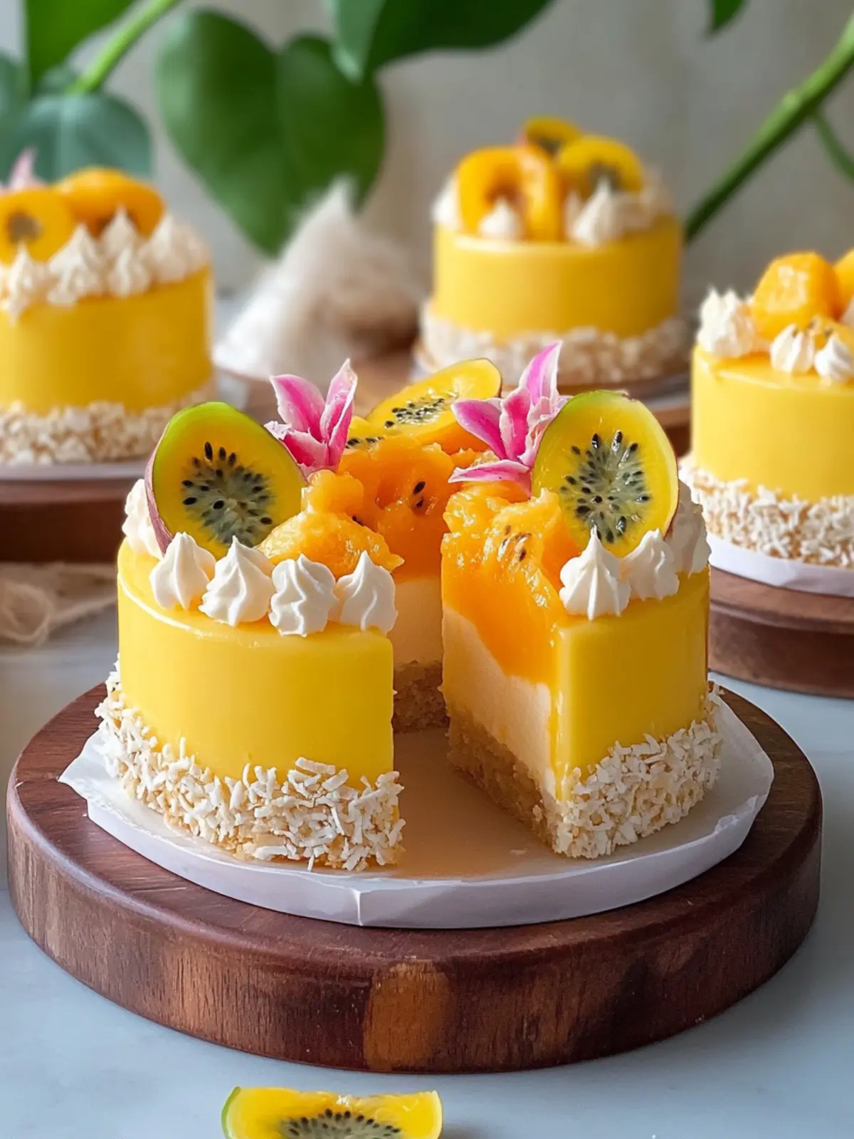 Tropical Mango Passion Fruit Coconut Entremet Bliss 2 Mango Passion Fruit Coconut Entremet