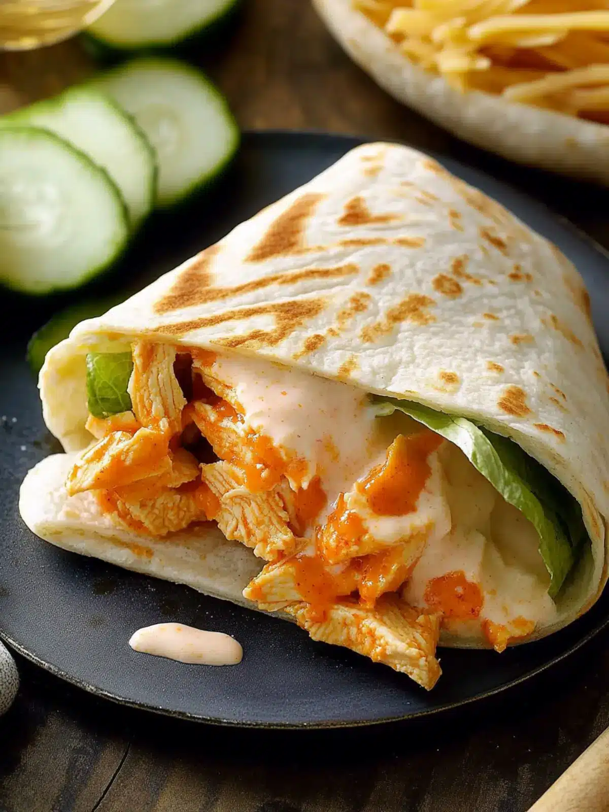 Buffalo Chicken Crunch Wraps: Easy, Flavor-Packed Delight! 4 Buffalo Chicken Crunch Wraps